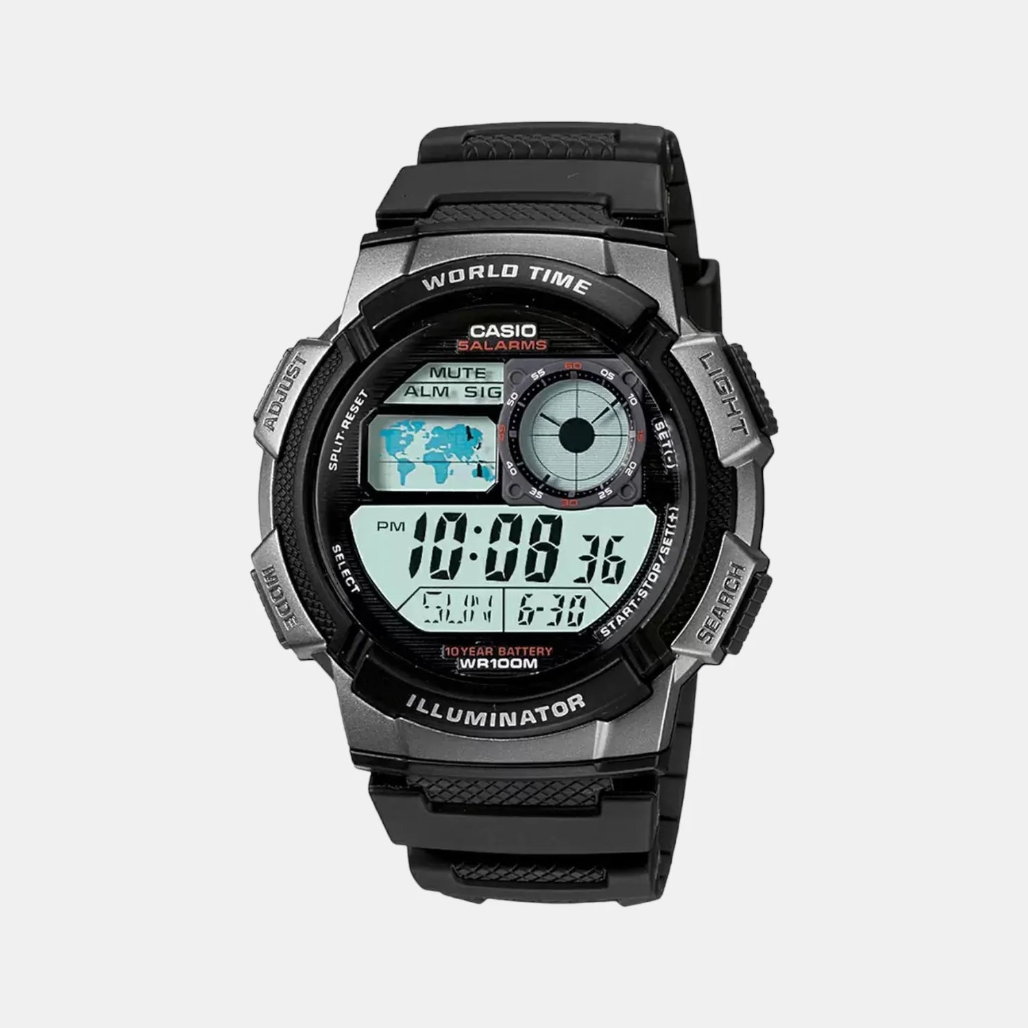 Youth Men Quartz Black Dial Digital Resin Watch D081