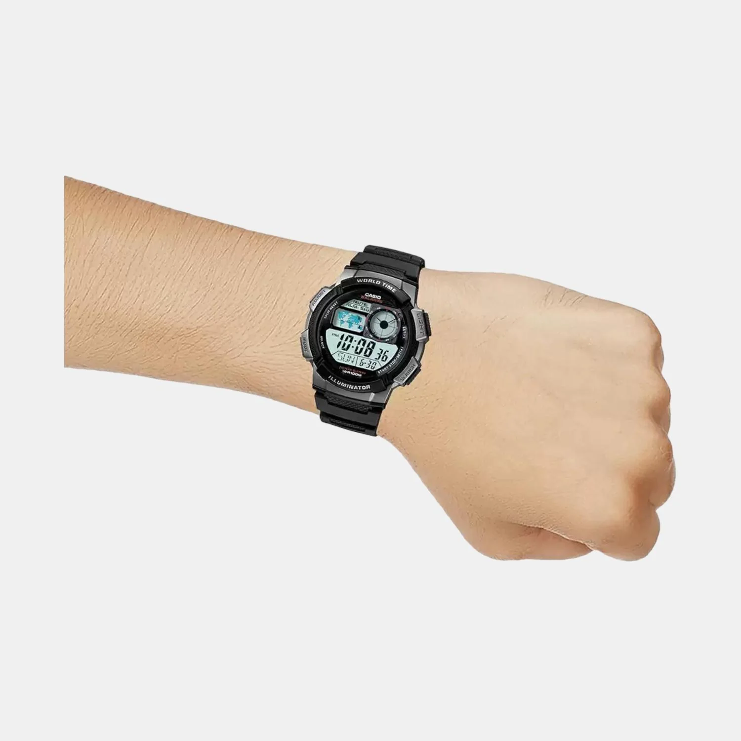 Youth Men Quartz Black Dial Digital Resin Watch D081 - Image 5
