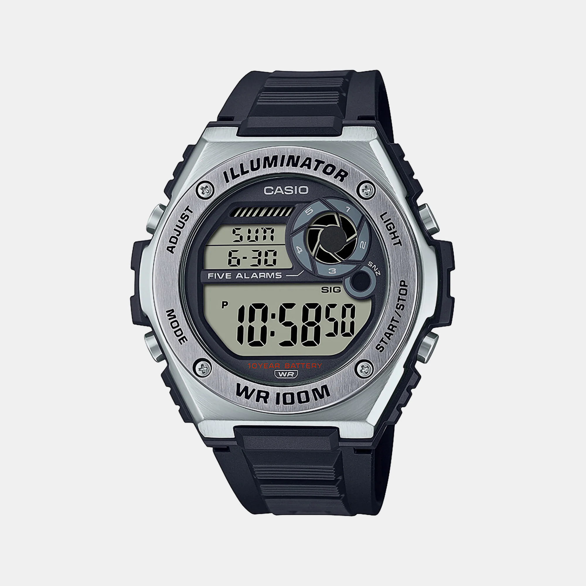 Youth Men Quartz Black Dial Digital Resin Watch D189