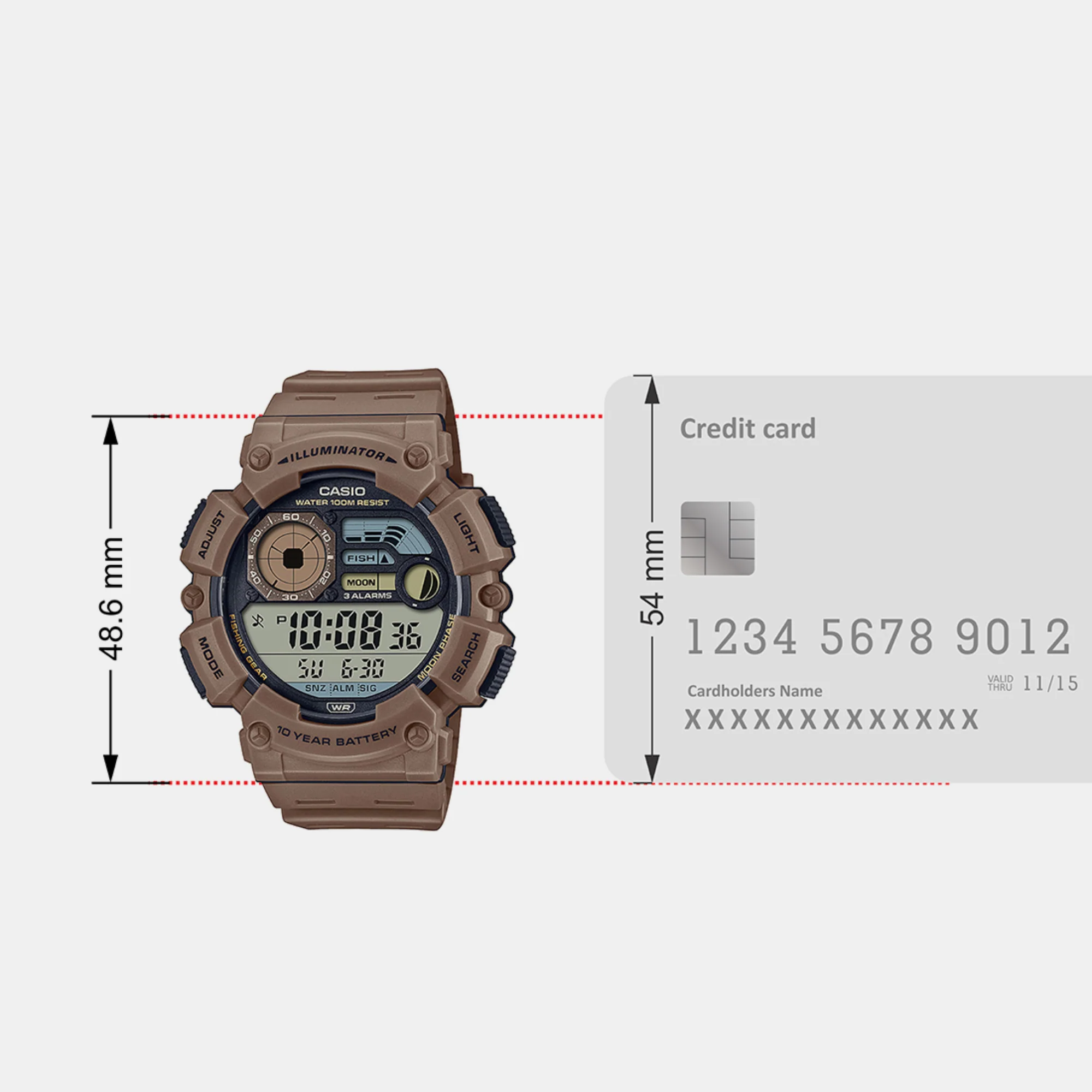 Youth Men Quartz Black Dial Digital Resin Watch D294 - Image 6
