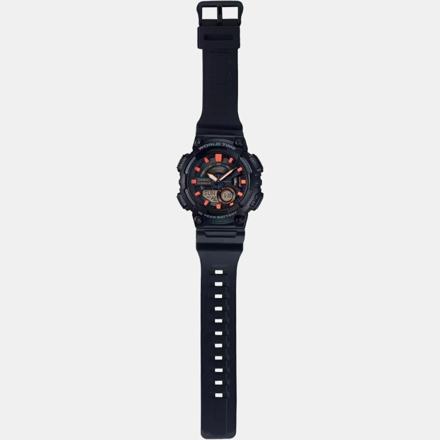 Youth Men Quartz Blue Dial Analog-Digital Resin Watch AD221 - Image 8