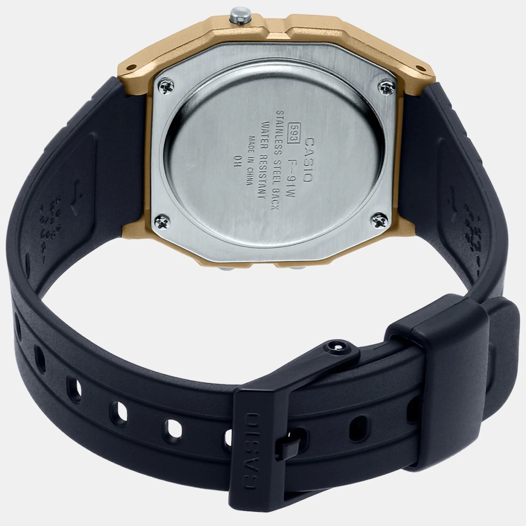 Youth Men Quartz Gold Dial Digital Resin Watch D142 - Image 4