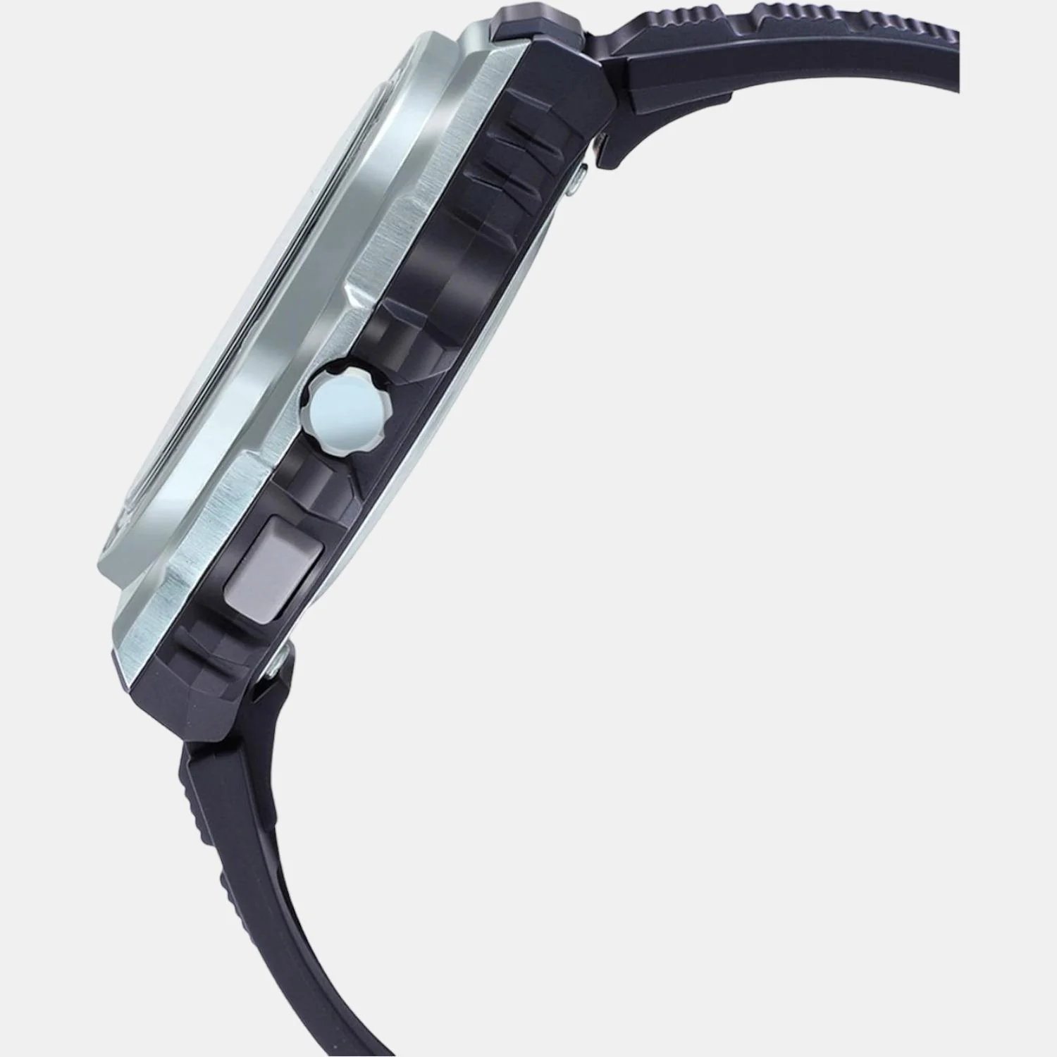 Youth Men Quartz Grey Dial Analog-Digital Resin Watch AD261 - Image 2