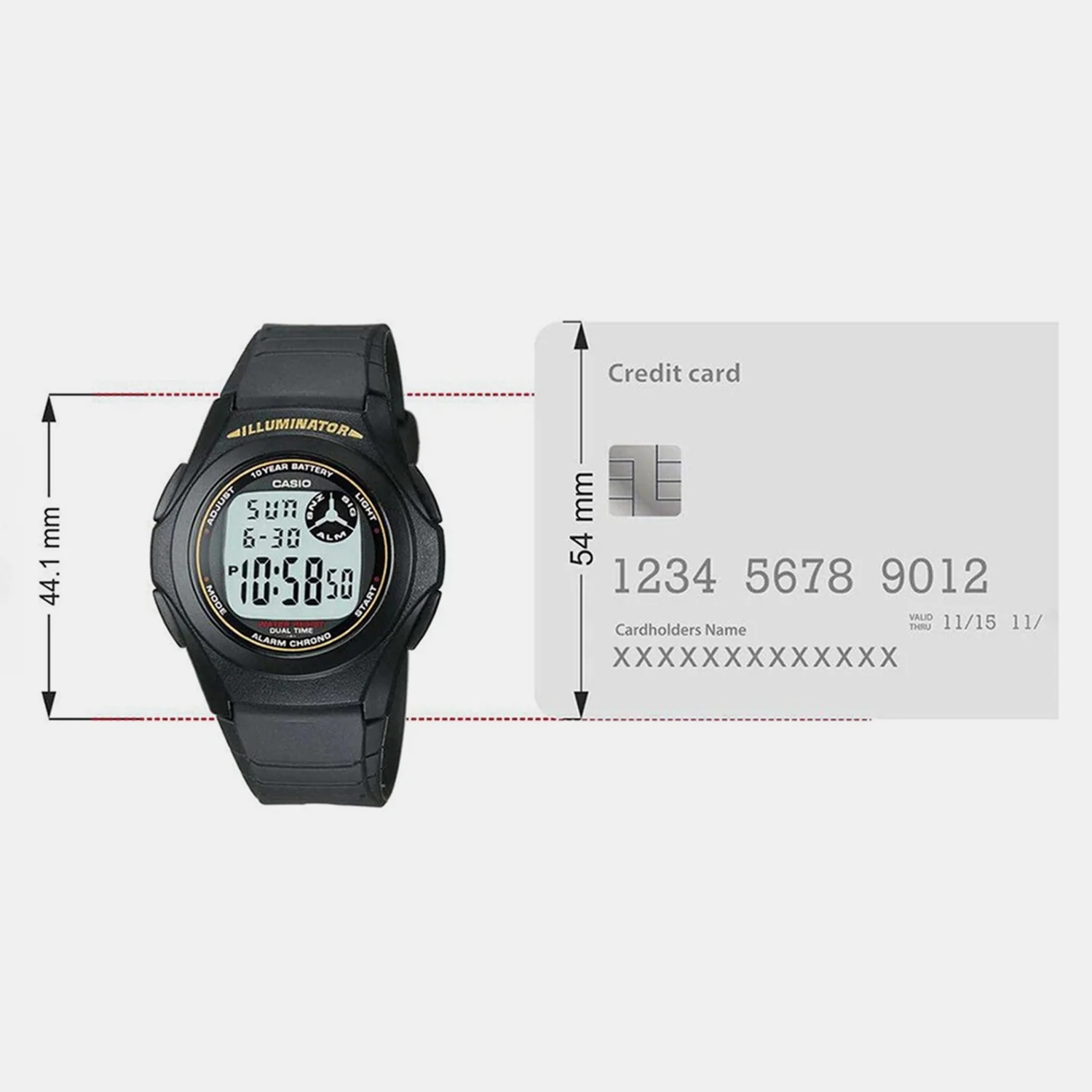 Youth Men Quartz Grey Dial Digital Resin Watch D028 - Image 9