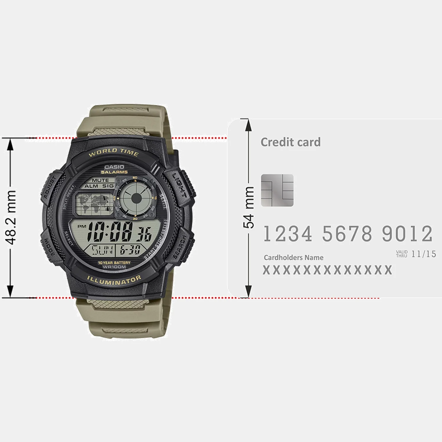 Youth Unisex Quartz Black Dial Digital Resin Watch D392 - Image 8