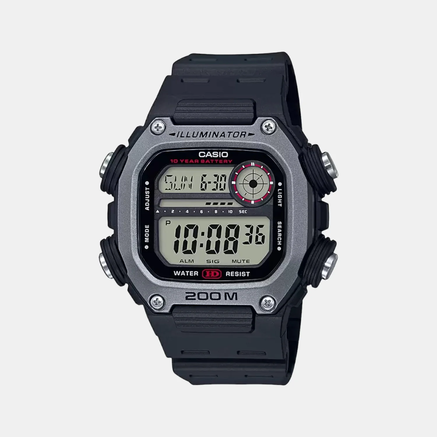 Youth Unisex Quartz Black Dial Digital Resin Watch I116