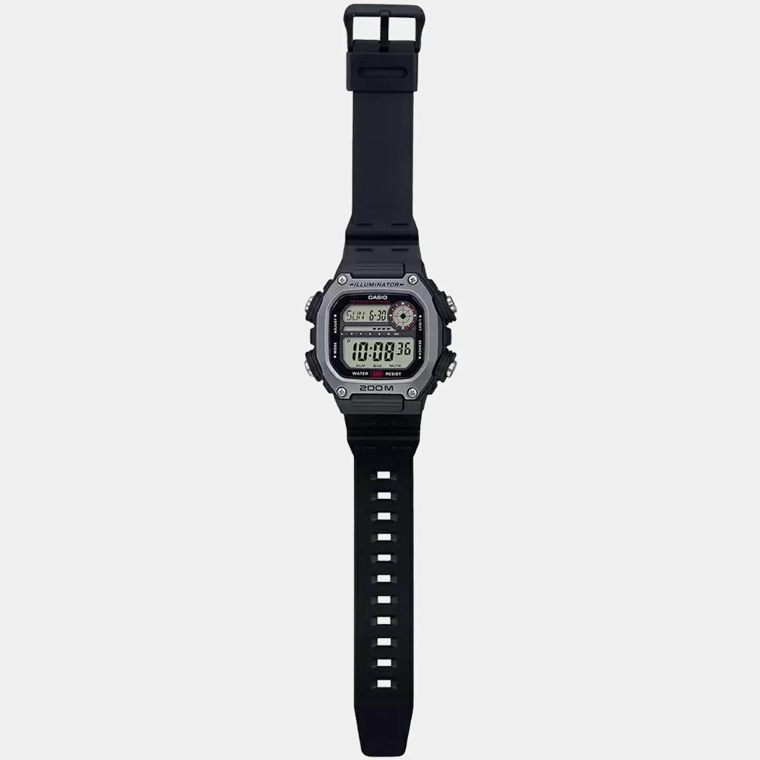 Youth Unisex Quartz Black Dial Digital Resin Watch I116 - Image 6