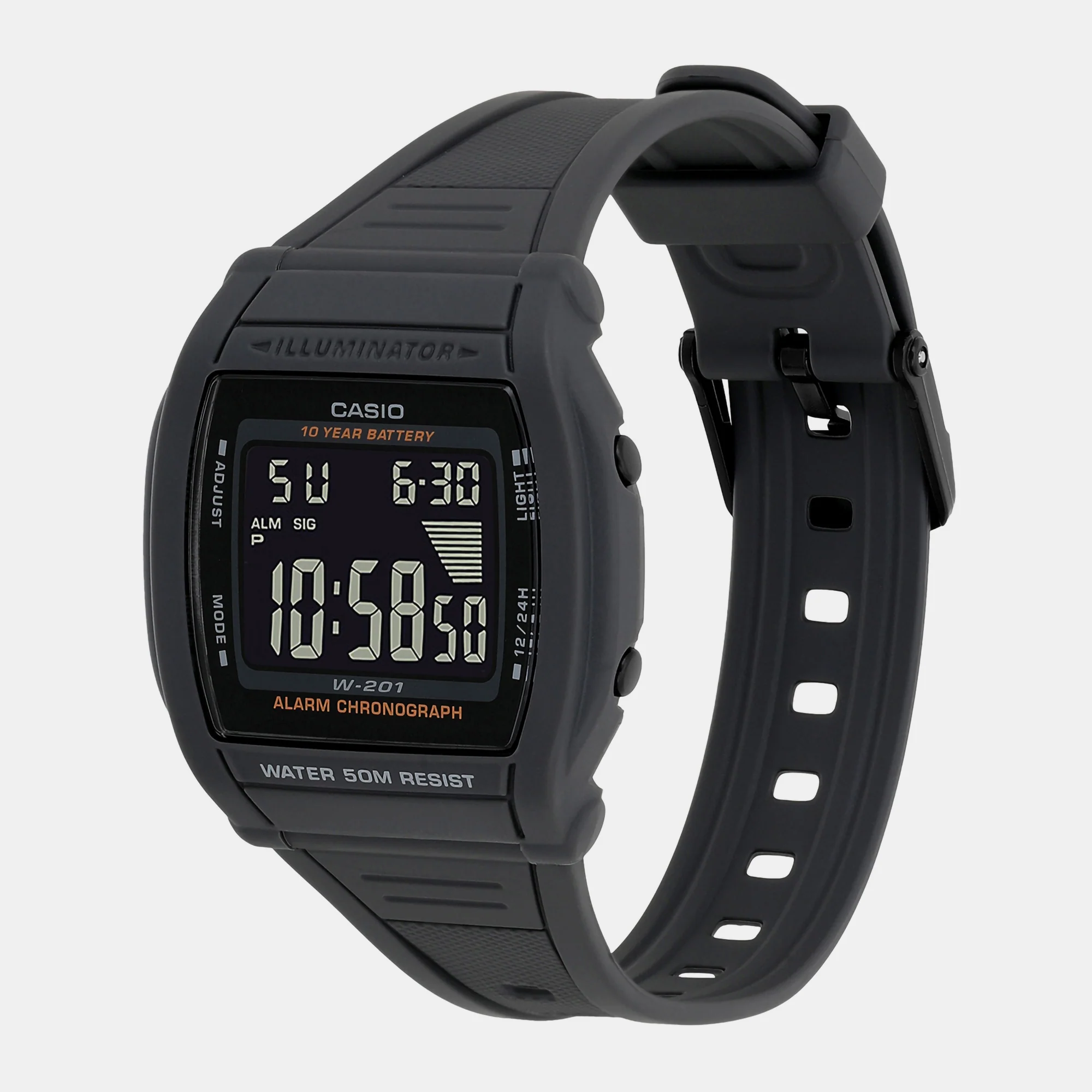 Youth Unisex Quartz Black Dial Digital Resin Watch I126 - Image 2