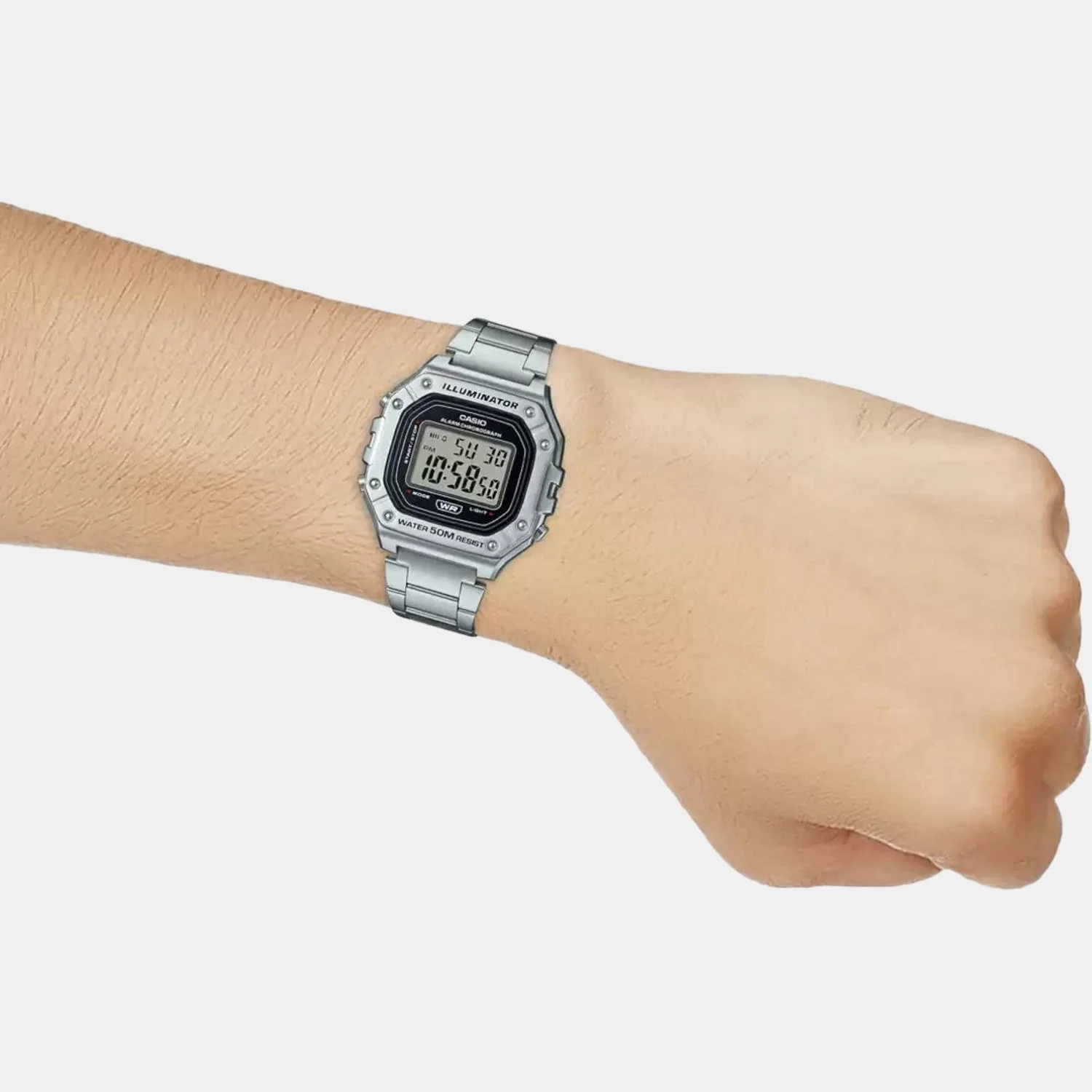 Youth Unisex Quartz Black Dial Digital Stainless Steel Watch D227 - Image 5