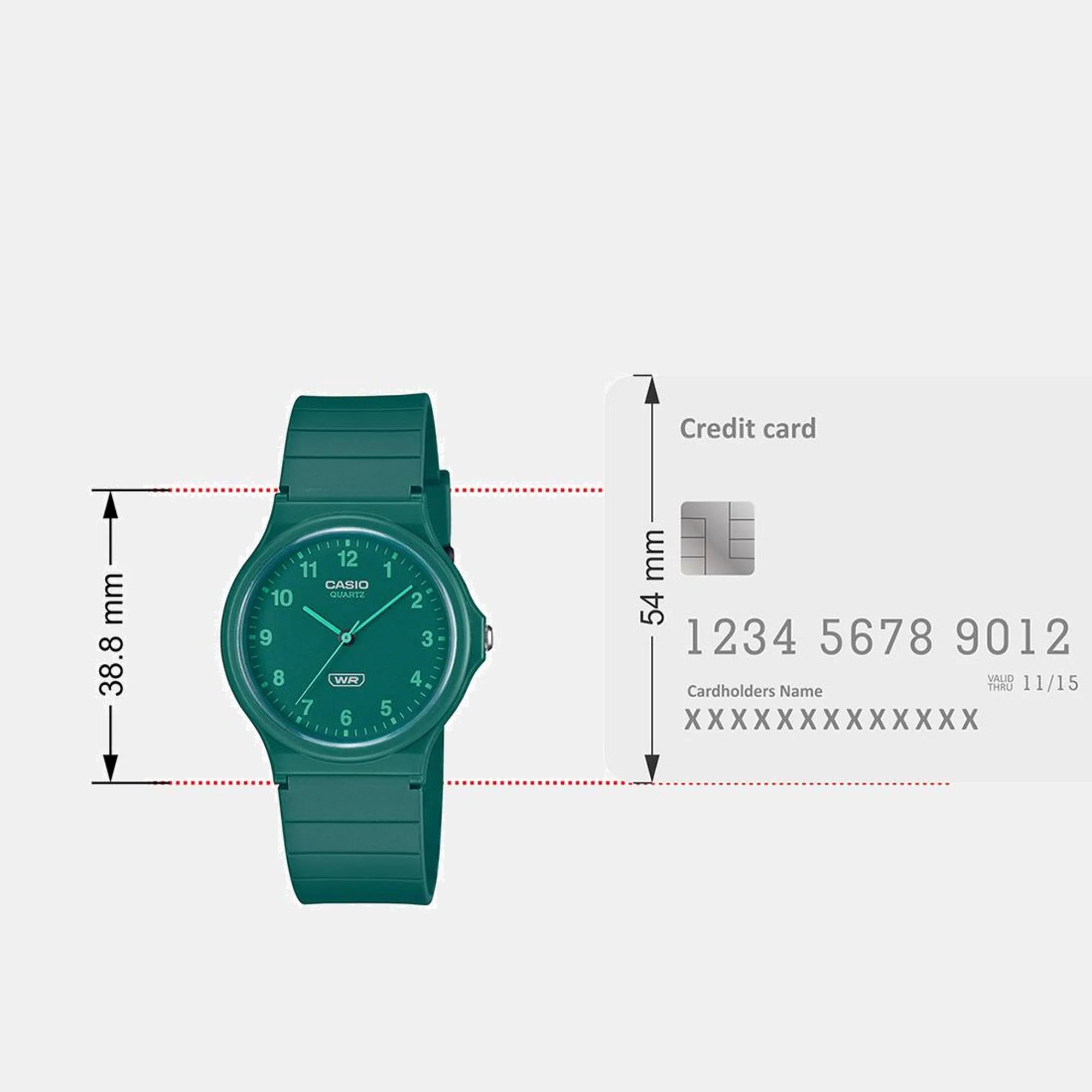 Youth Unisex Quartz Green Dial Analog Resin Watch AD273 - Image 9