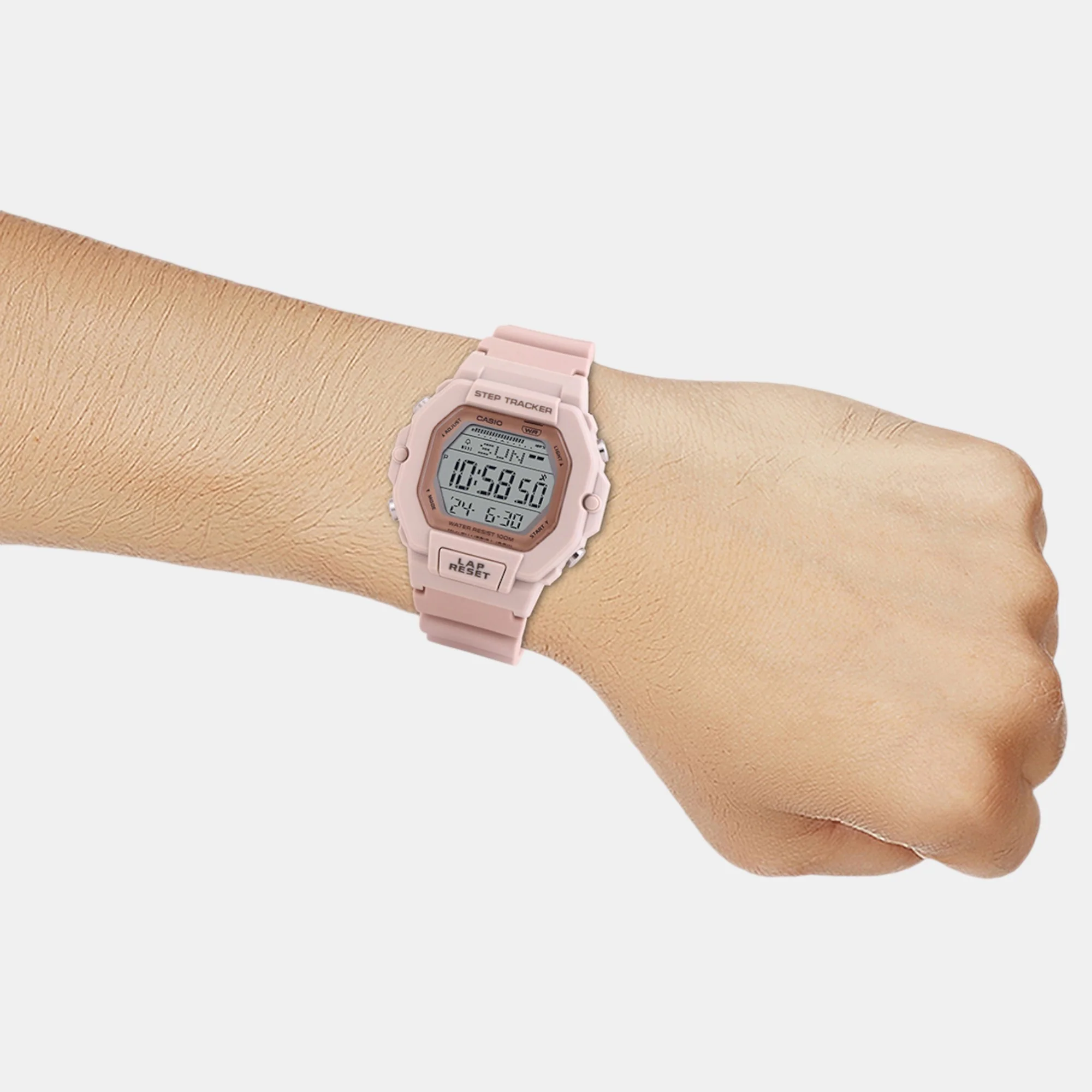 Youth Unisex Quartz Pink Dial Digital Resin Watch D317 - Image 8