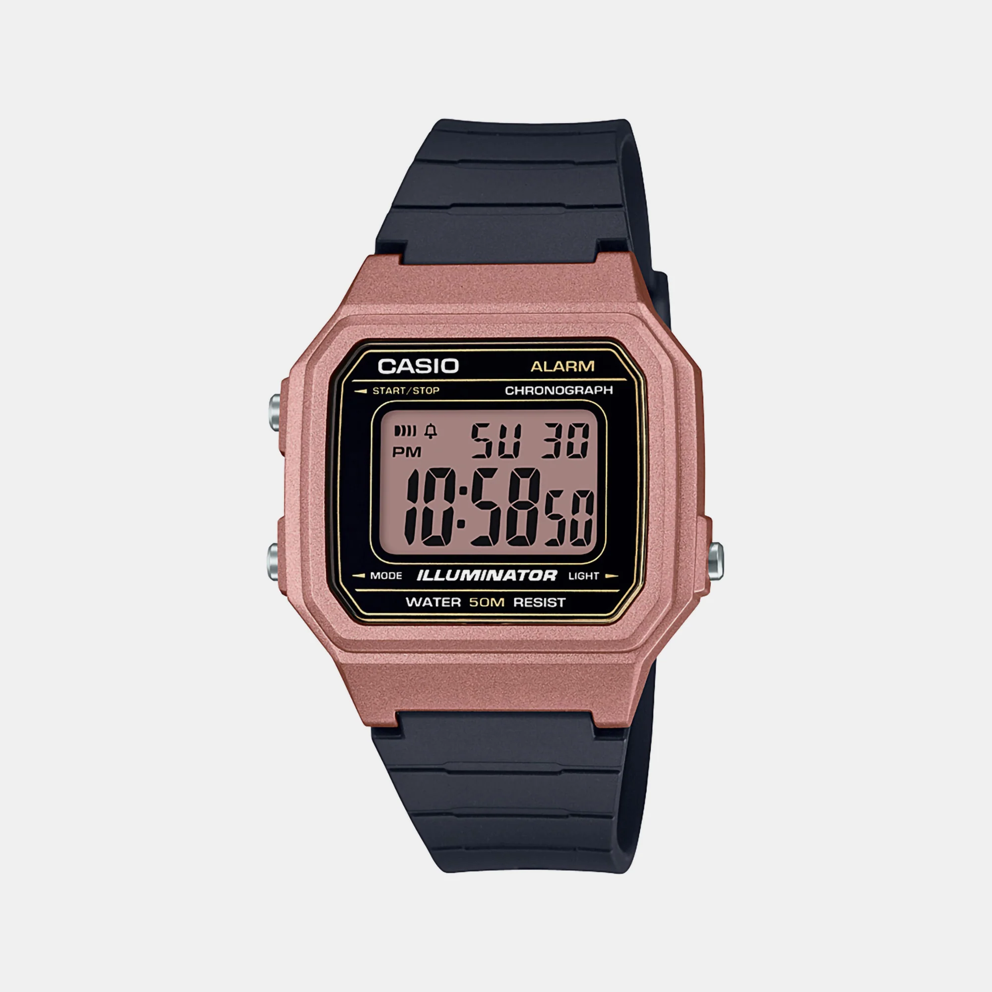Youth Unisex Quartz Rose Gold Dial Digital Resin Watch I113 - Image 2