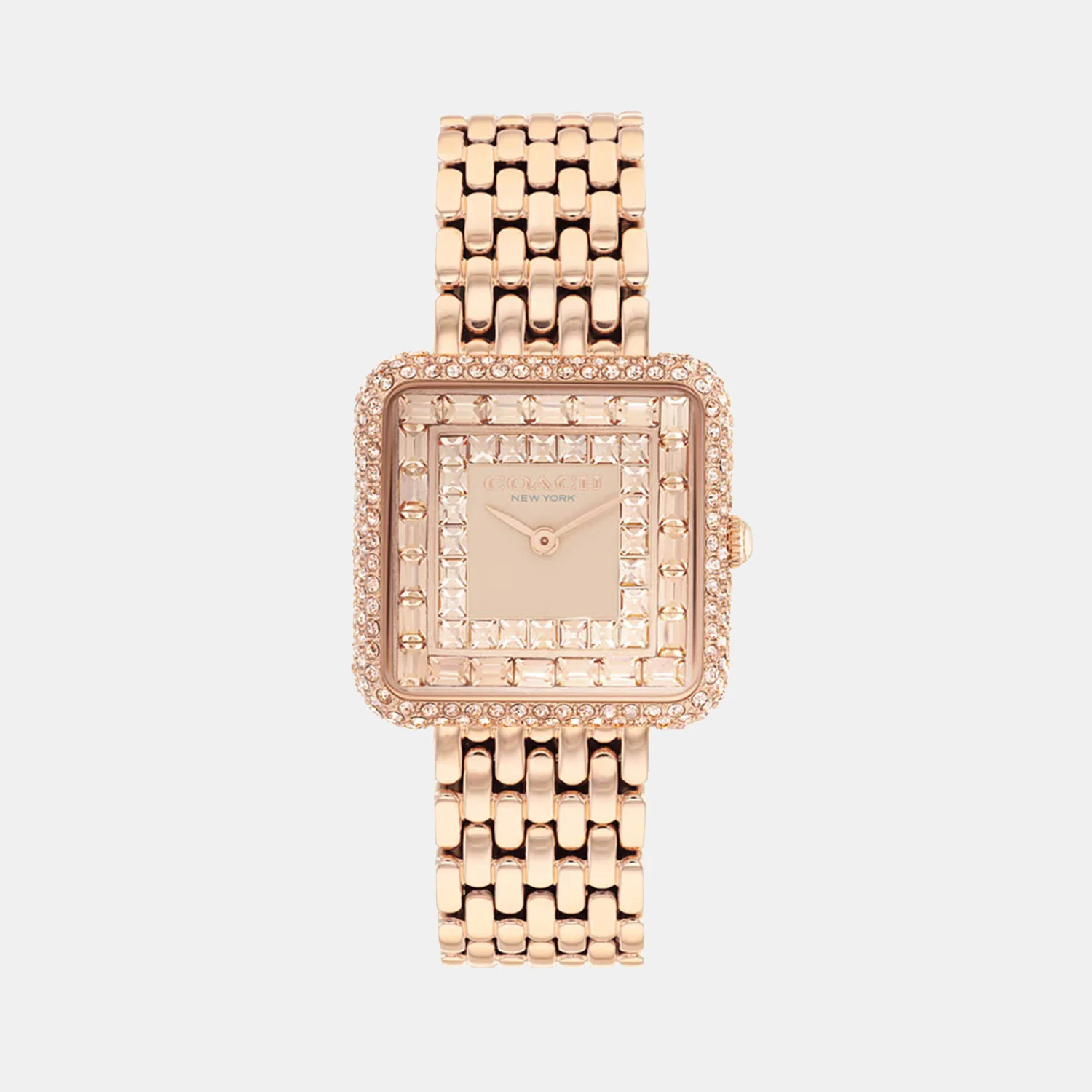 Cass Women Quartz Rose Gold Dial Analog Stainless Steel Watch 14504577