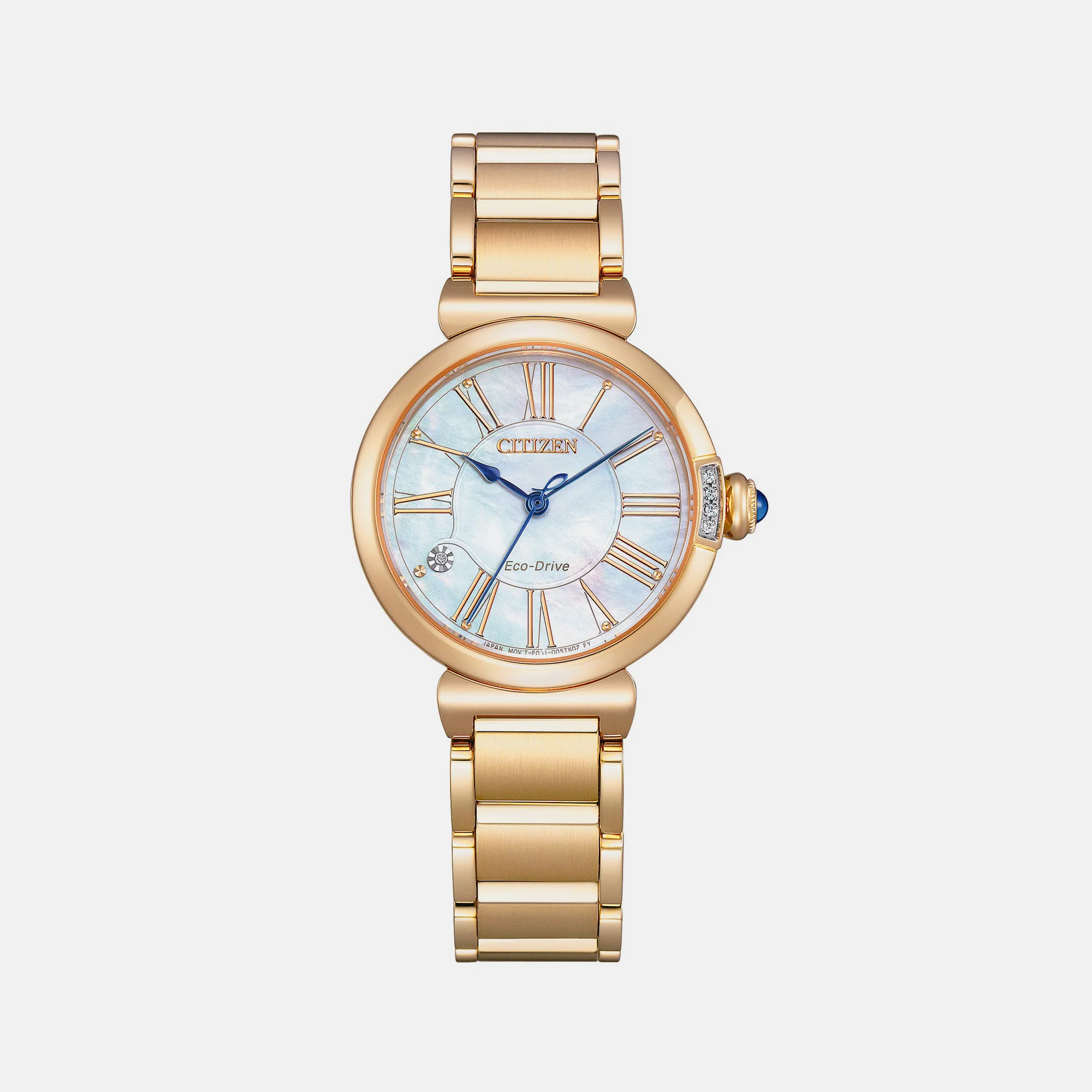 Citizen L Women Eco-Drive Mother Of Pearl Dial Analog Stainless Steel Watch EM1063-89D
