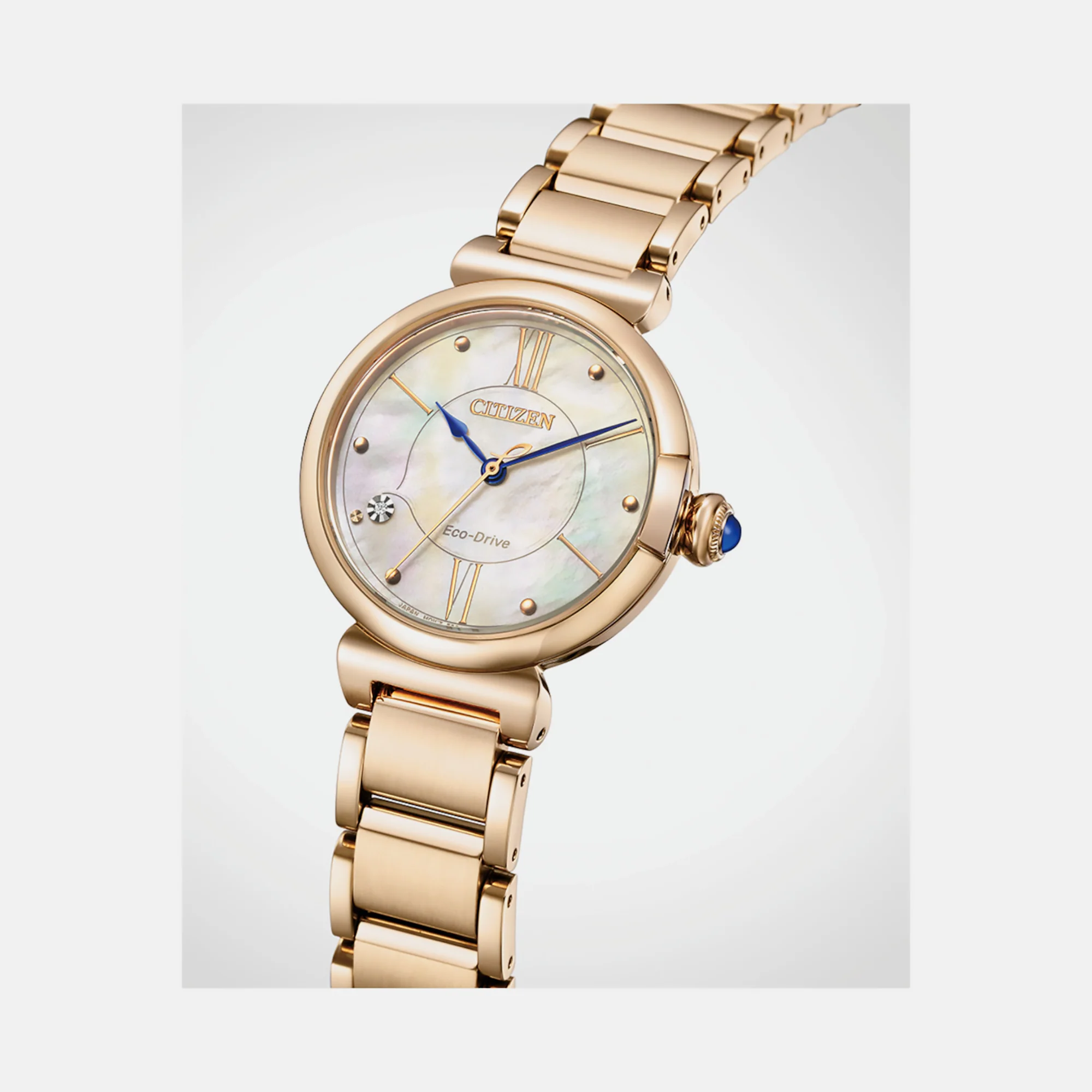 Citizen L Women Eco-Drive Mother Of Pearl Dial Analog Stainless Steel Watch EM1073-85Y - Image 5