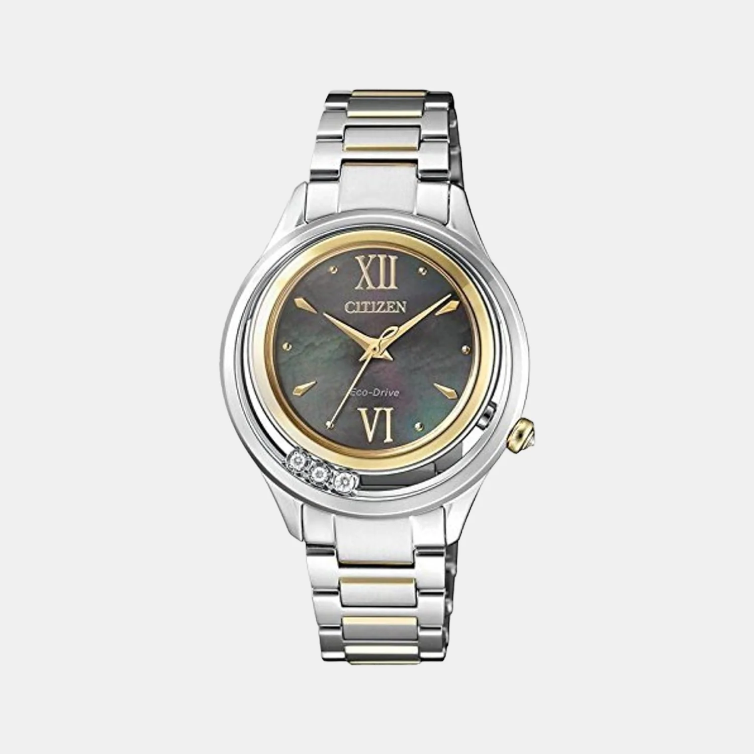 Citizen L Women Quartz Black Dial Analog Stainless Steel Watch EM0518-86Y
