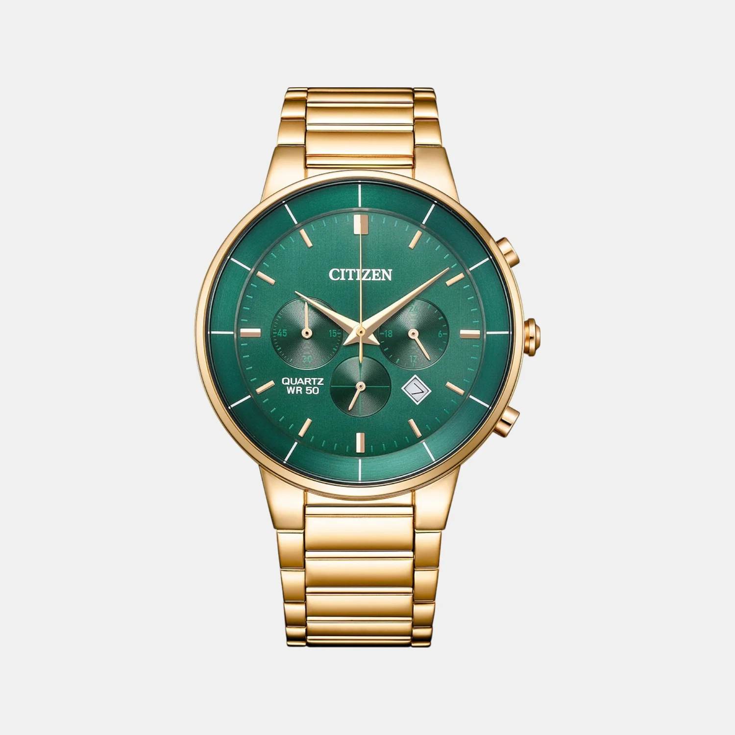 Citizen Quartz - Chronograph Men Quartz Green Dial Chronograph Stainless Steel Watch AN8223-54X - Image 2