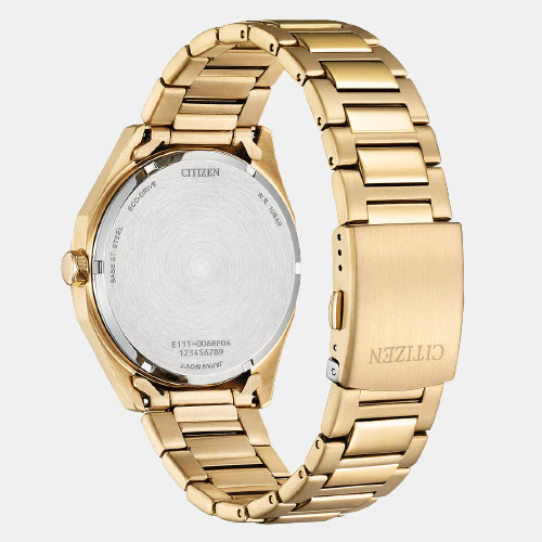 Eco-Drive Men Quartz Champagne Dial Analog Stainless Steel Watch BM7603-82P - Image 3