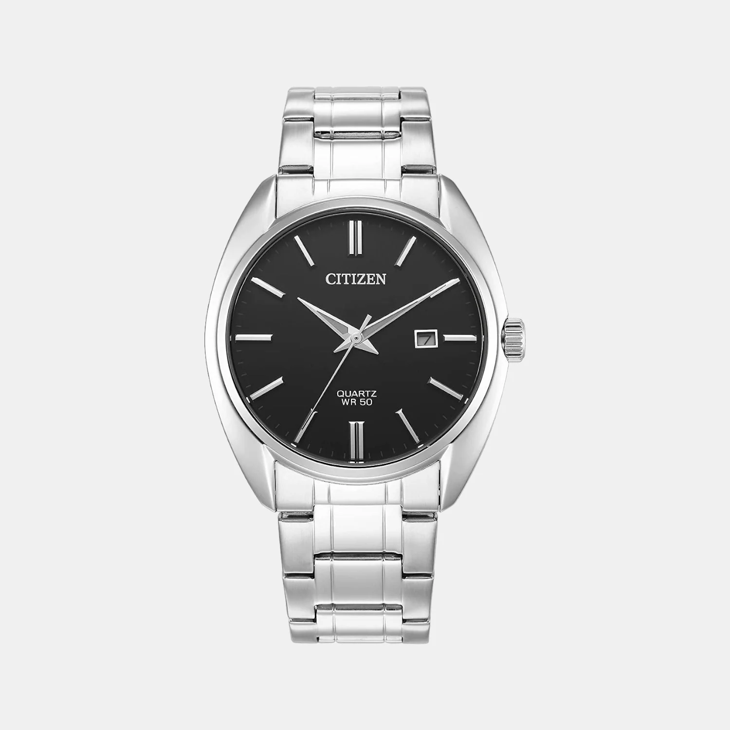 Hyperion Men Quartz Black Dial Analog Stainless Steel Watch BI5100-58E