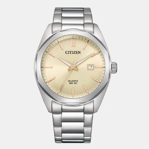 Hyperion Men Quartz Gold Dial Analog Stainless Steel Watch BI5110-54B - Image 2