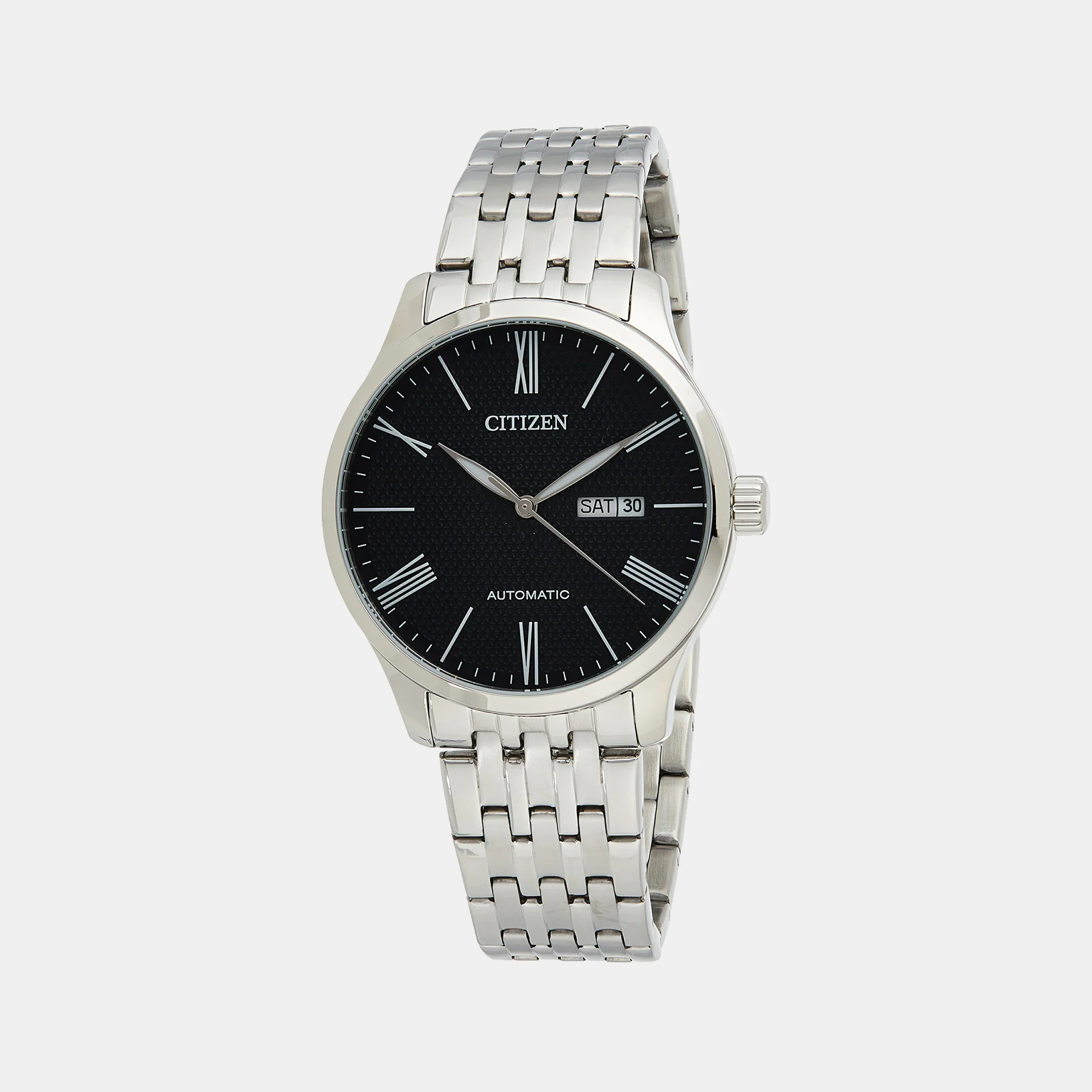 Mechanical Men Automatic Black Dial Analog Stainless Steel Watch NH8350-59E