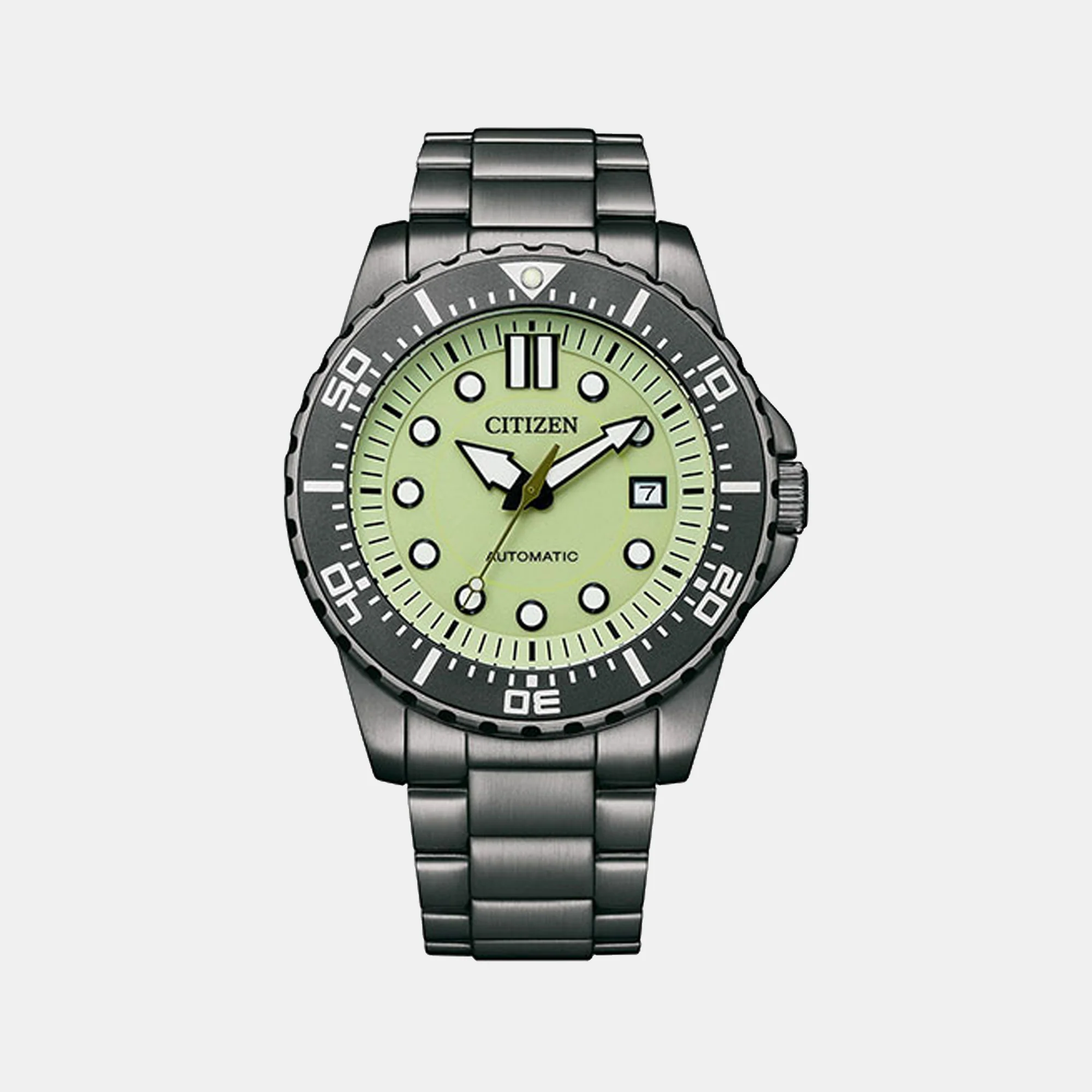 Mechanical Men Automatic Green Dial Analog Stainless Steel Watch NJ0177-84X - Image 2