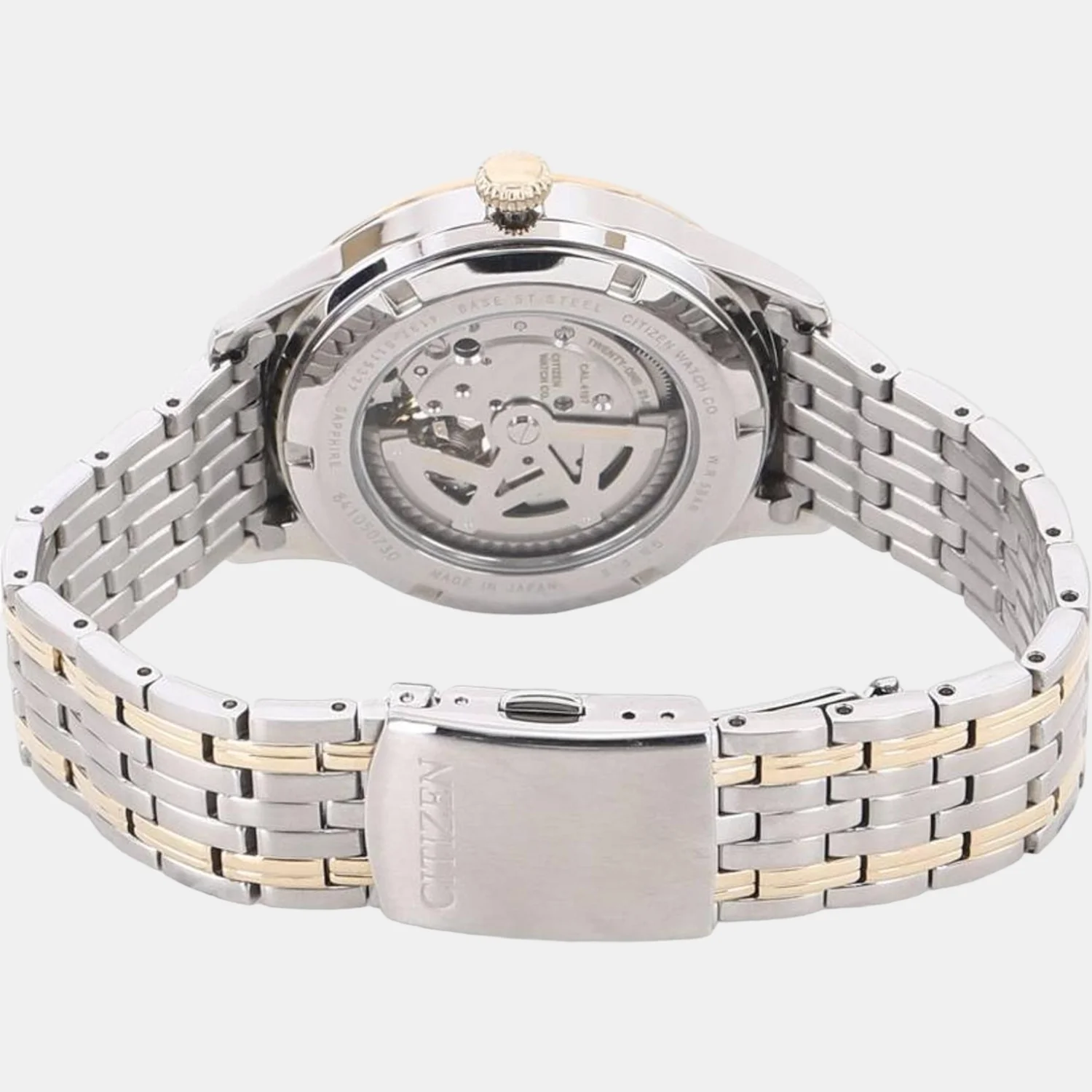 Men Automatic Gold Dial Chronograph Stainless Steel Watch NP1026-86A - Image 5