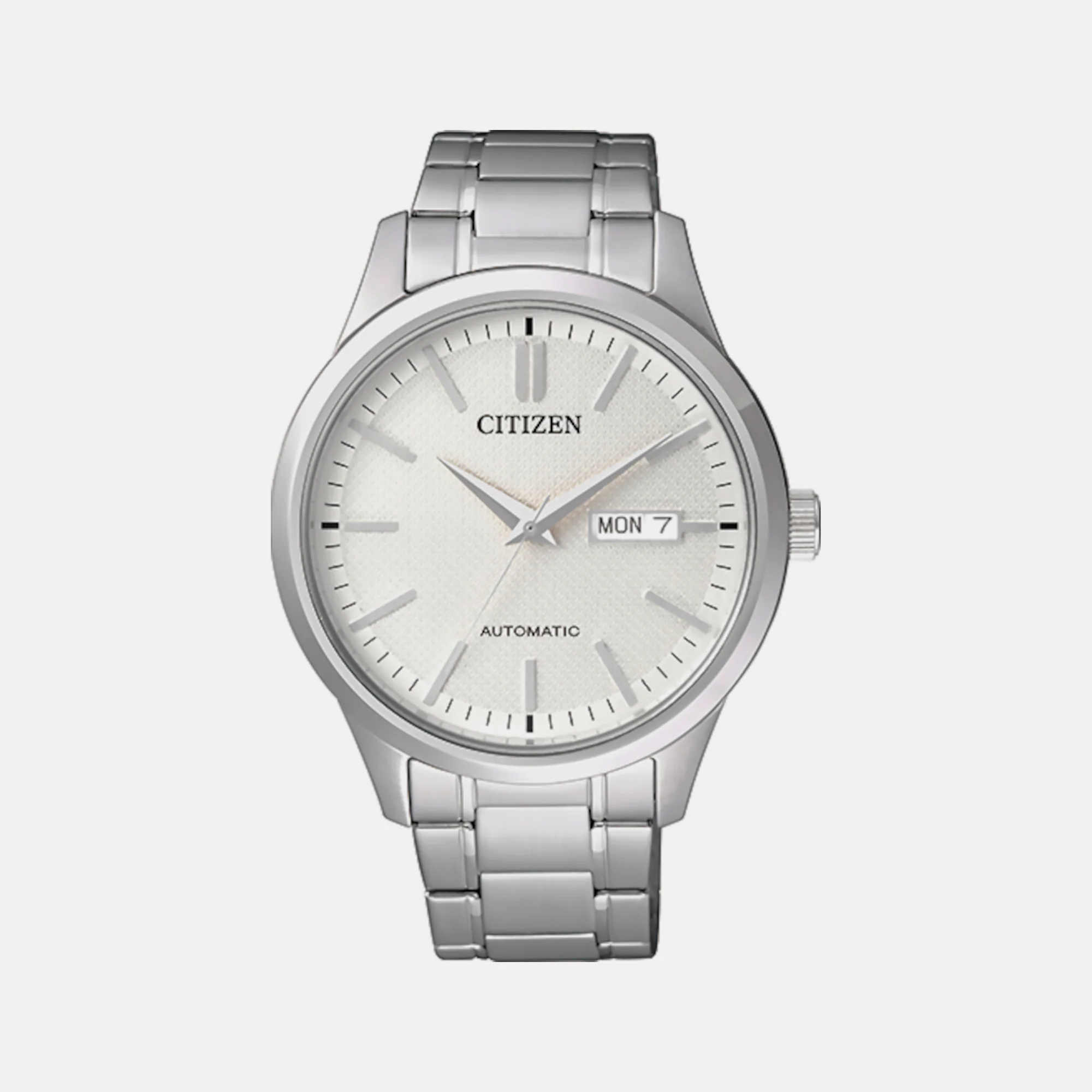 Men Automatic White Dial Analog Stainless Steel Watch NH7520-56A