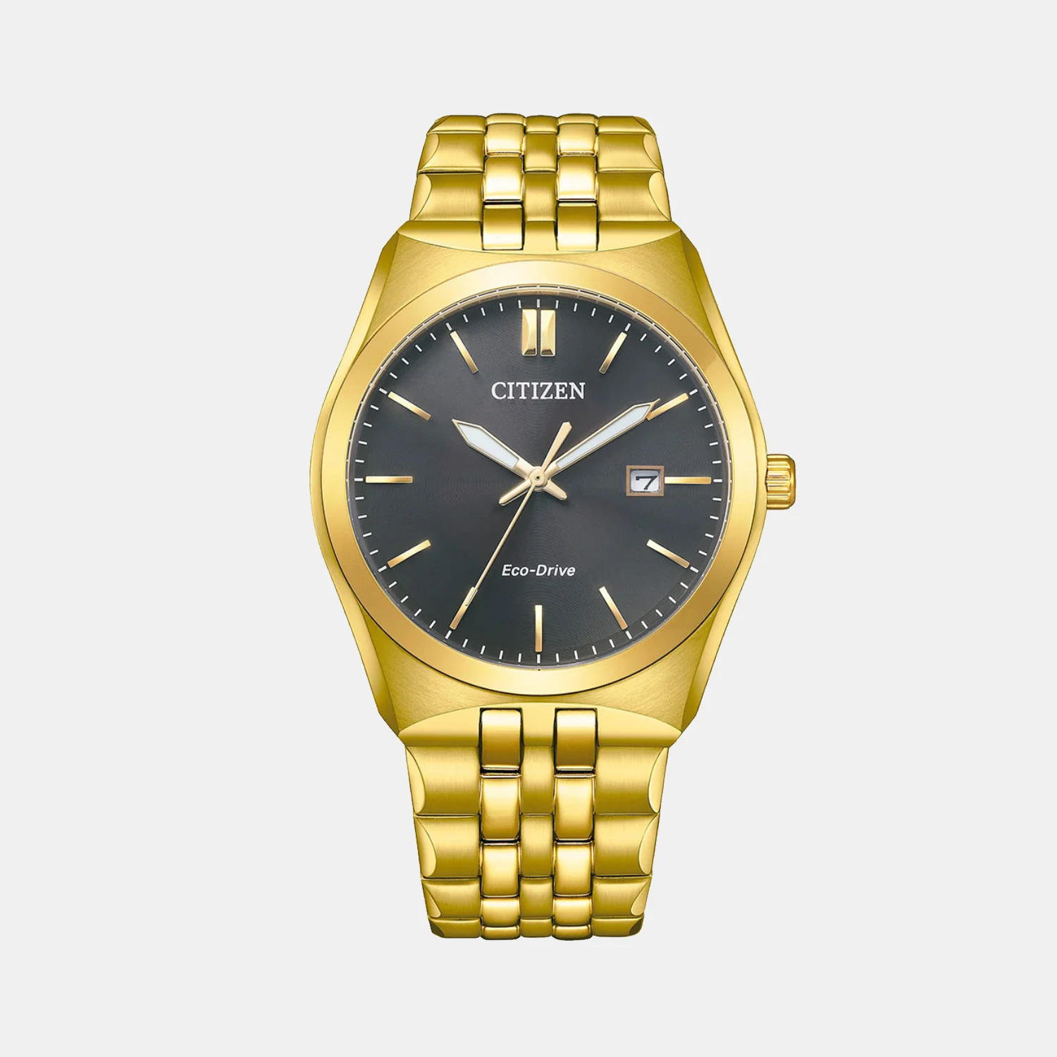 Men Eco-Drive Black Dial Analog Stainless Steel Watch BM7333-85E - Image 2
