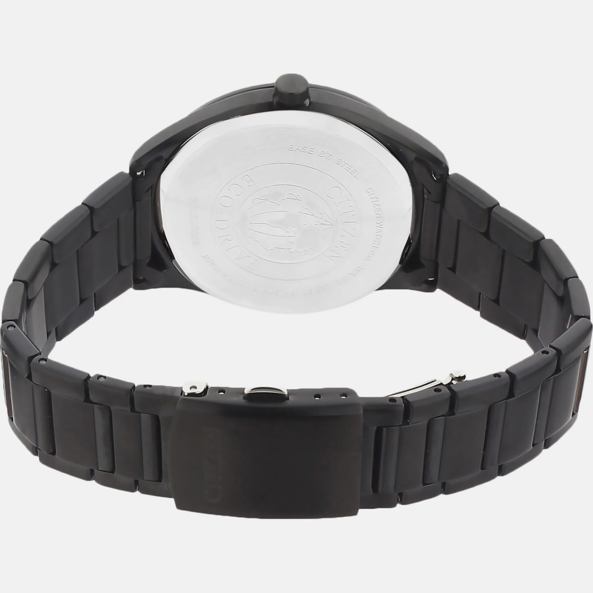 Men Eco-Drive Black Dial Analog Stainless Steel Watch BM7355-82E - Image 2