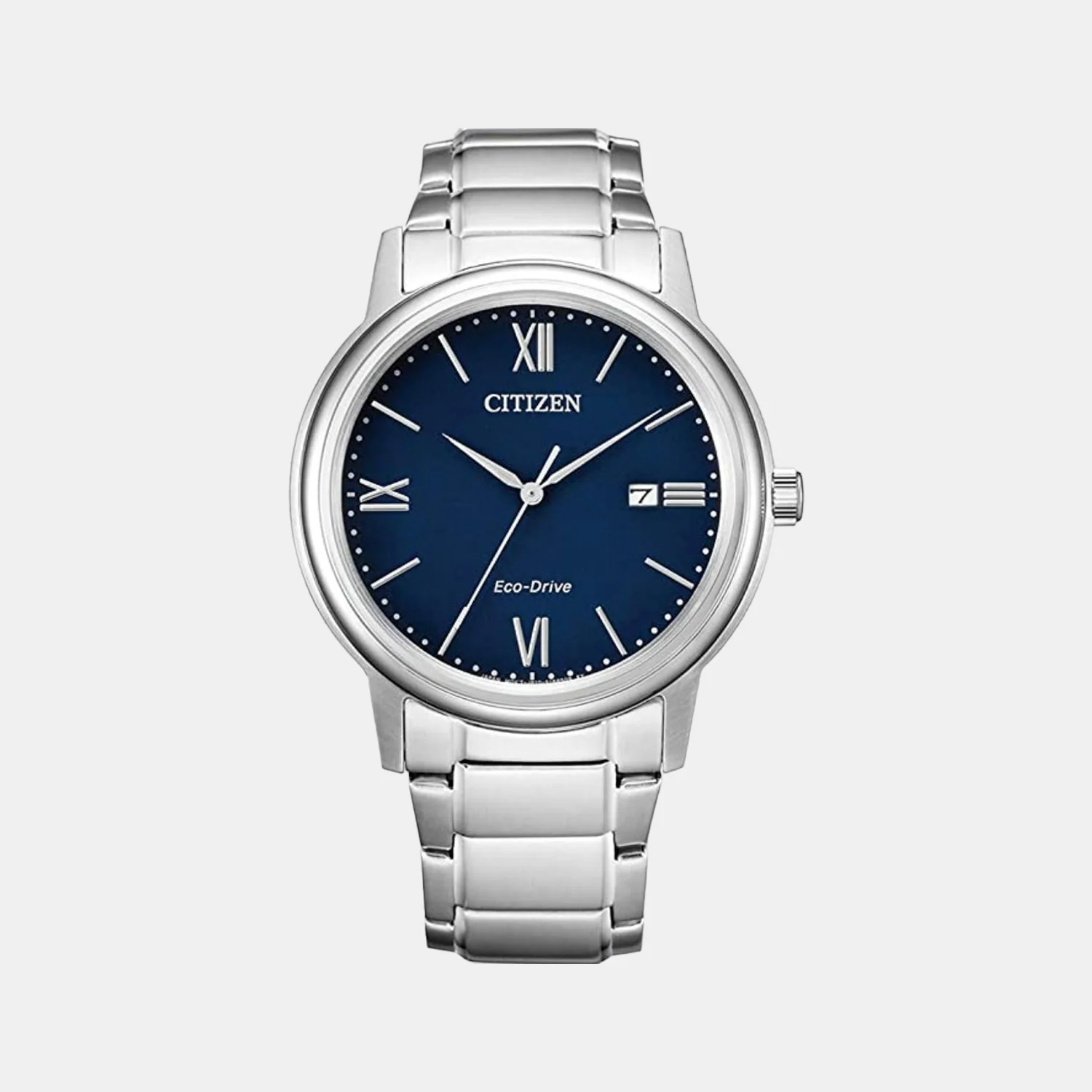 Men Eco-Drive Blue Dial Analog Stainless Steel Watch AW1670-82L