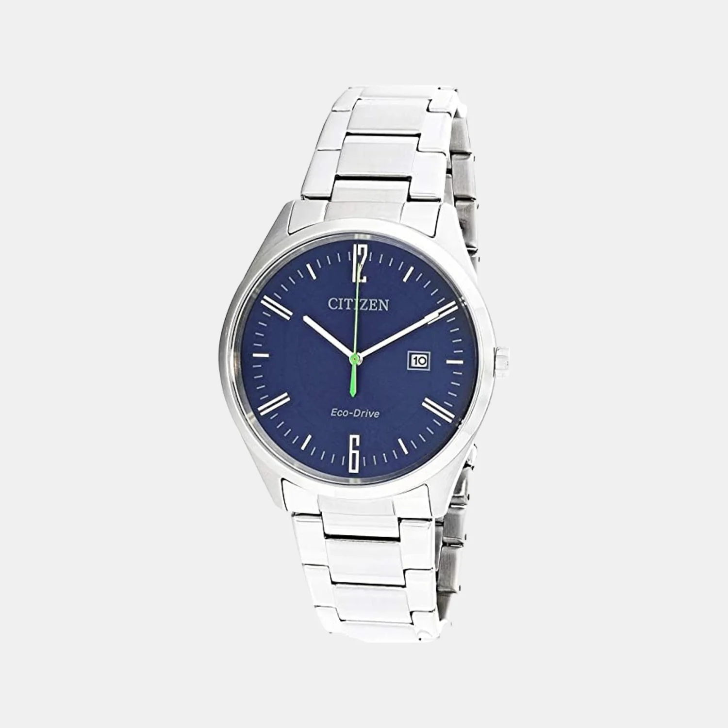 Men Eco-Drive Blue Dial Analog Stainless Steel Watch BM7350-86L