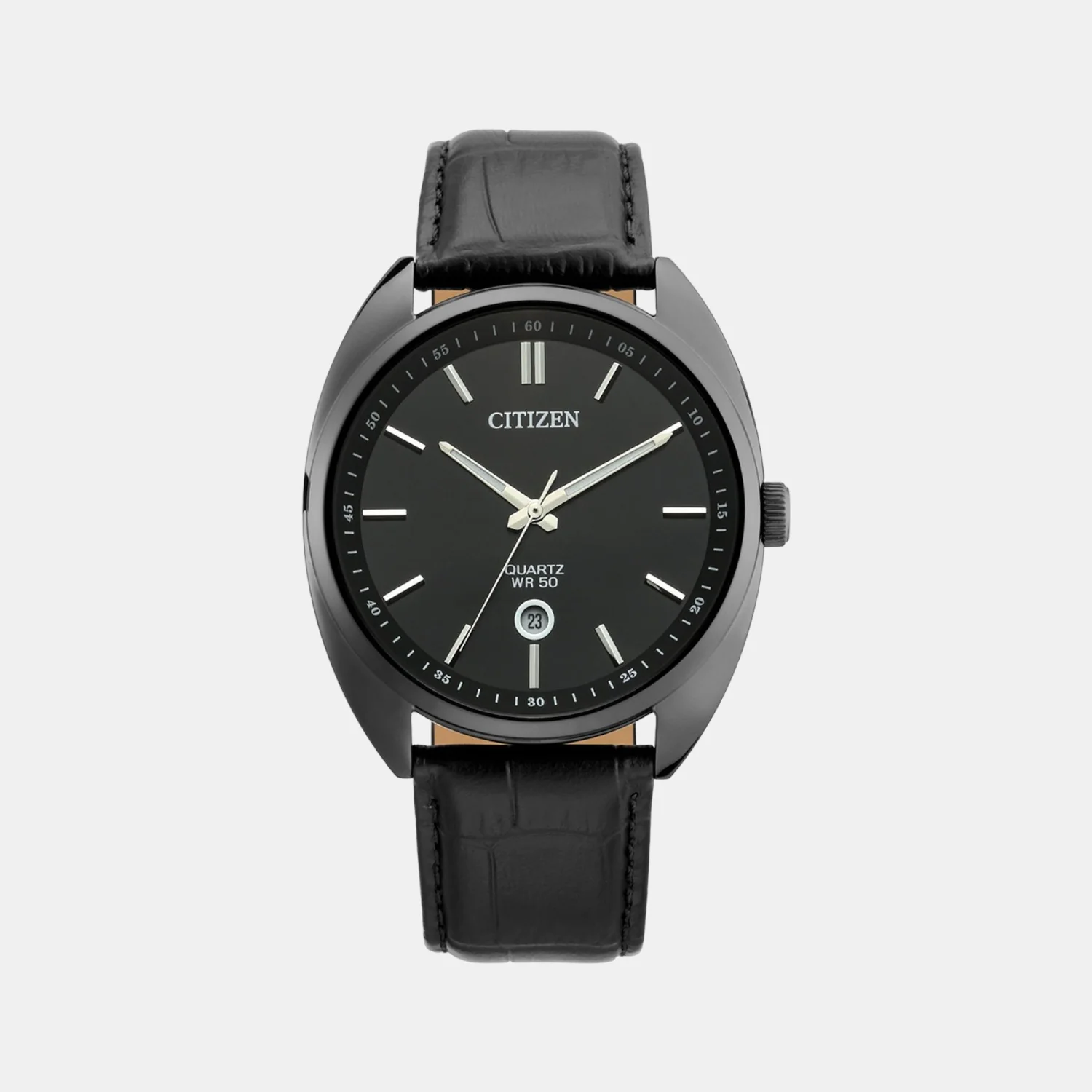 Men Quartz Black Dial Analog Leather Watch BI5095-05E