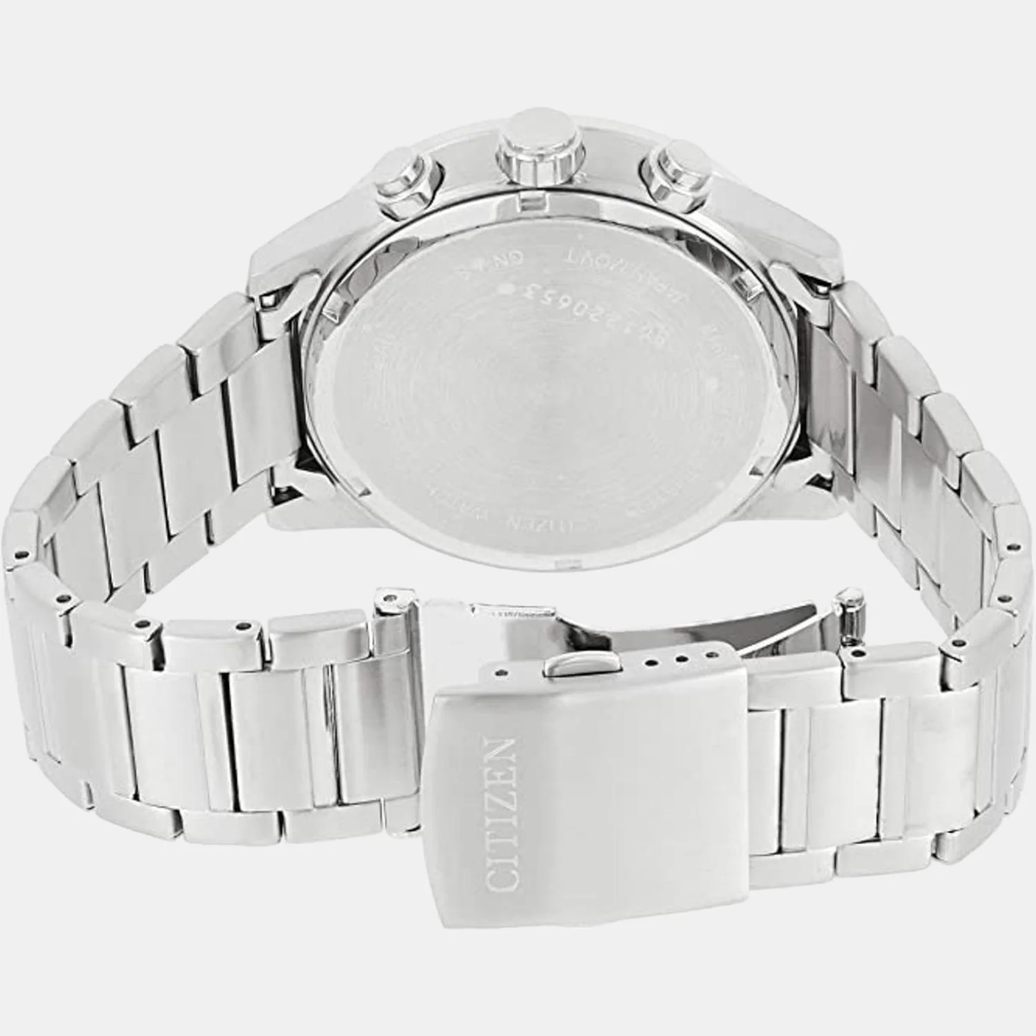 Men Quartz Black Dial Chronograph Stainless Steel Watch AN3600-59E - Image 2