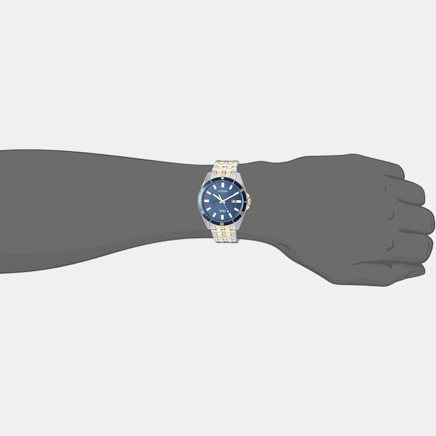 Men Quartz Blue Dial Analog Stainless Steel Watch BI5054-53L - Image 3