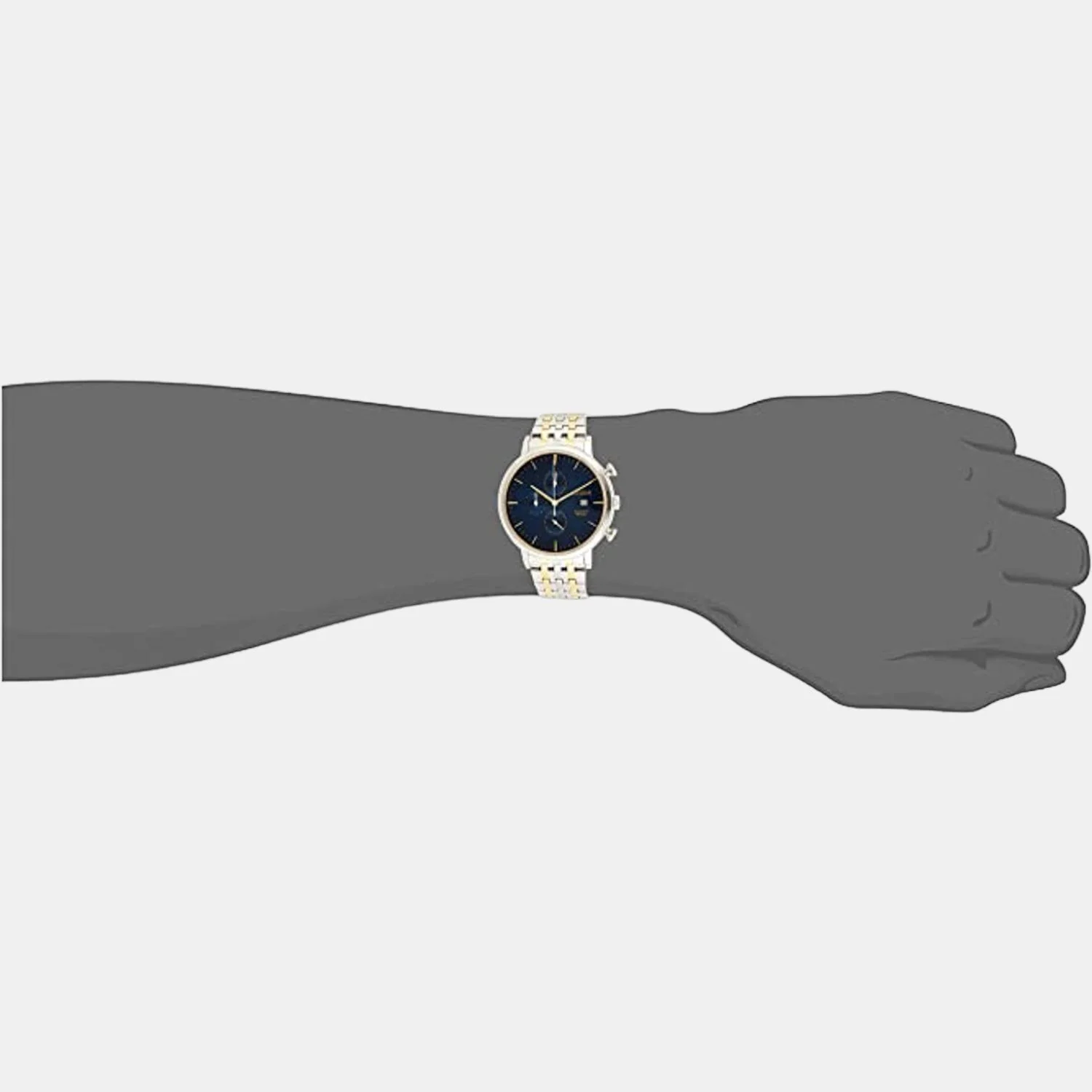 Men Quartz Blue Dial Chronograph Stainless Steel Watch AN3614-54L - Image 4