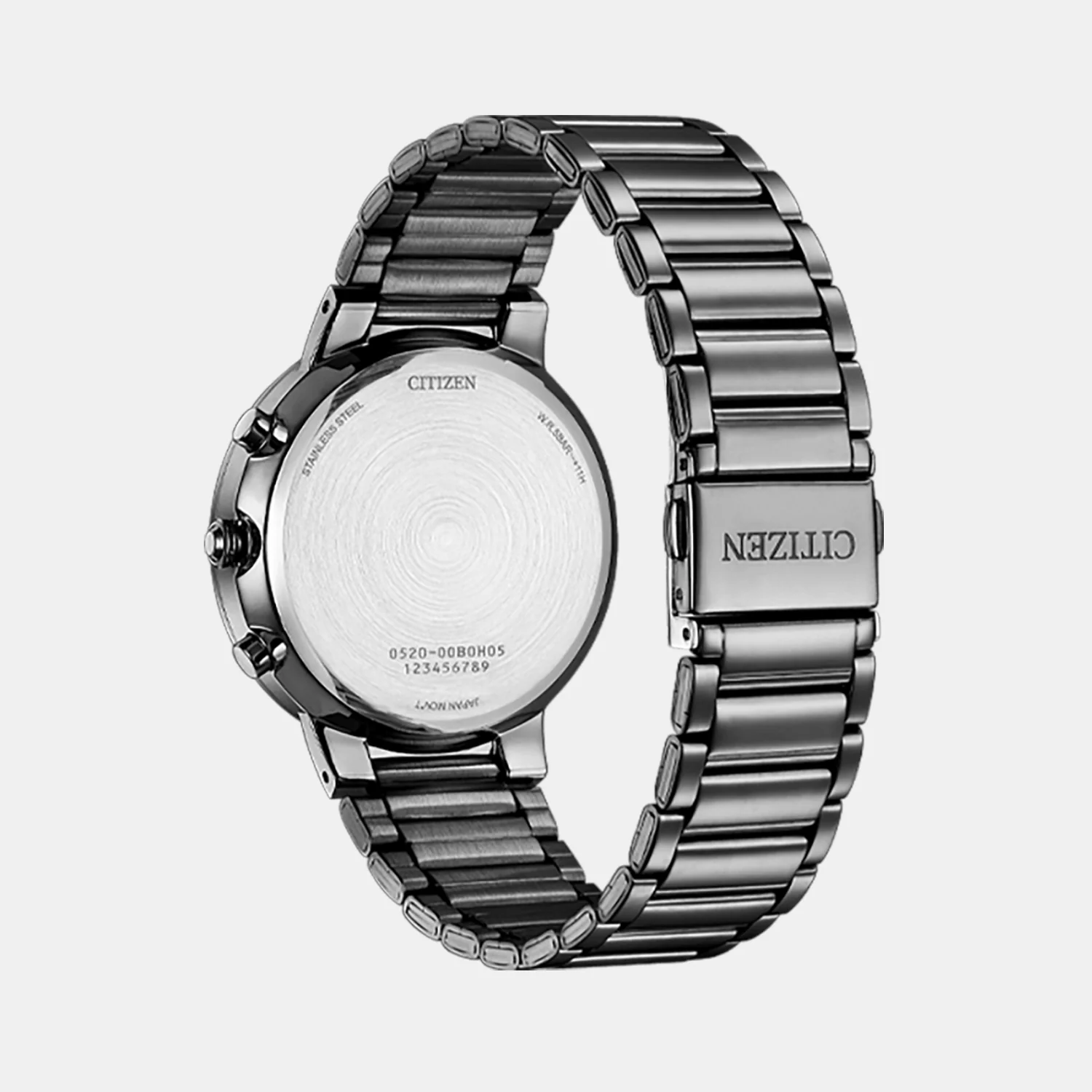 Men Quartz Grey Dial Chronograph Stainless Steel Watch AN8227-53H - Image 3