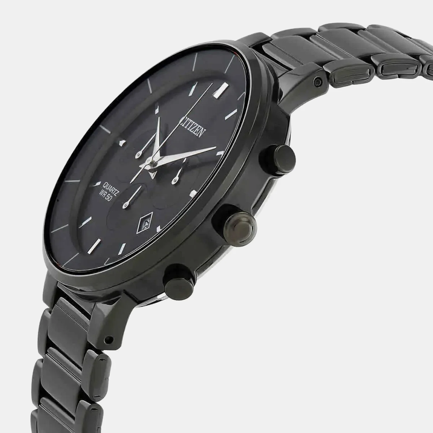 Men Quartz Grey Dial Chronograph Stainless Steel Watch AN8227-53H - Image 4