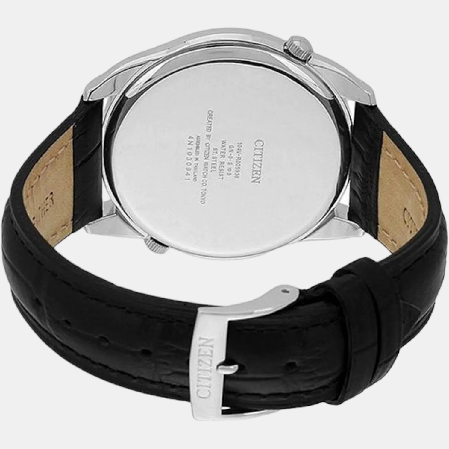 Men Quartz Silver Dial Analog Leather Watch AO3009-04A - Image 2