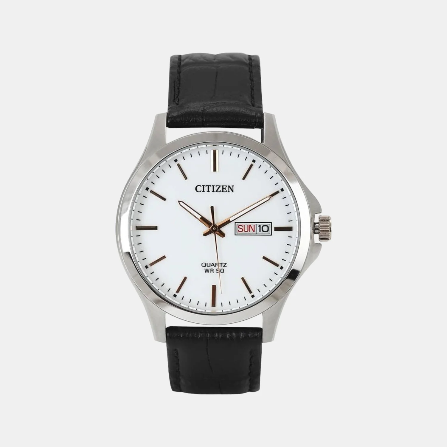 Men Quartz White Dial Analog Leather Watch BF2009-11A