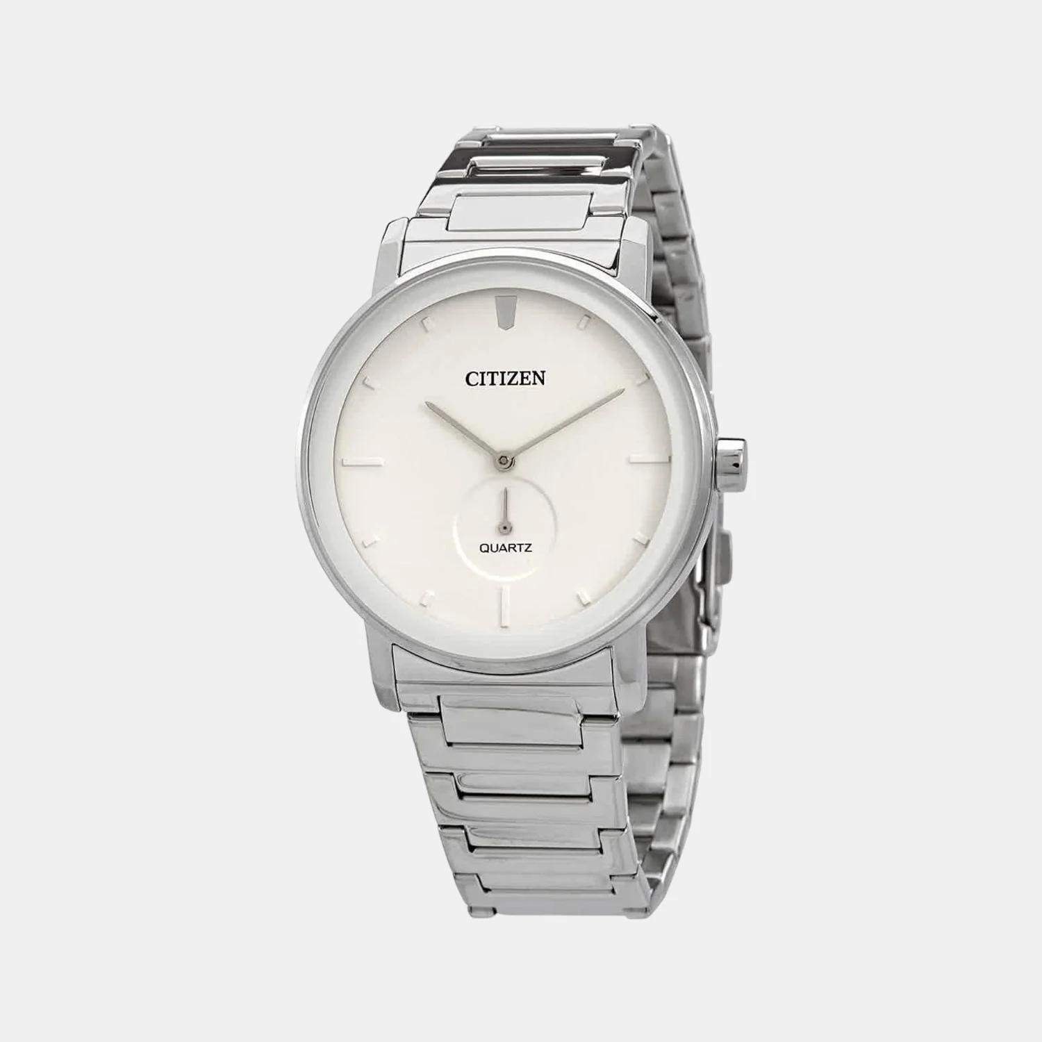 Men Quartz White Dial Analog Stainless Steel Watch BE9180-52A