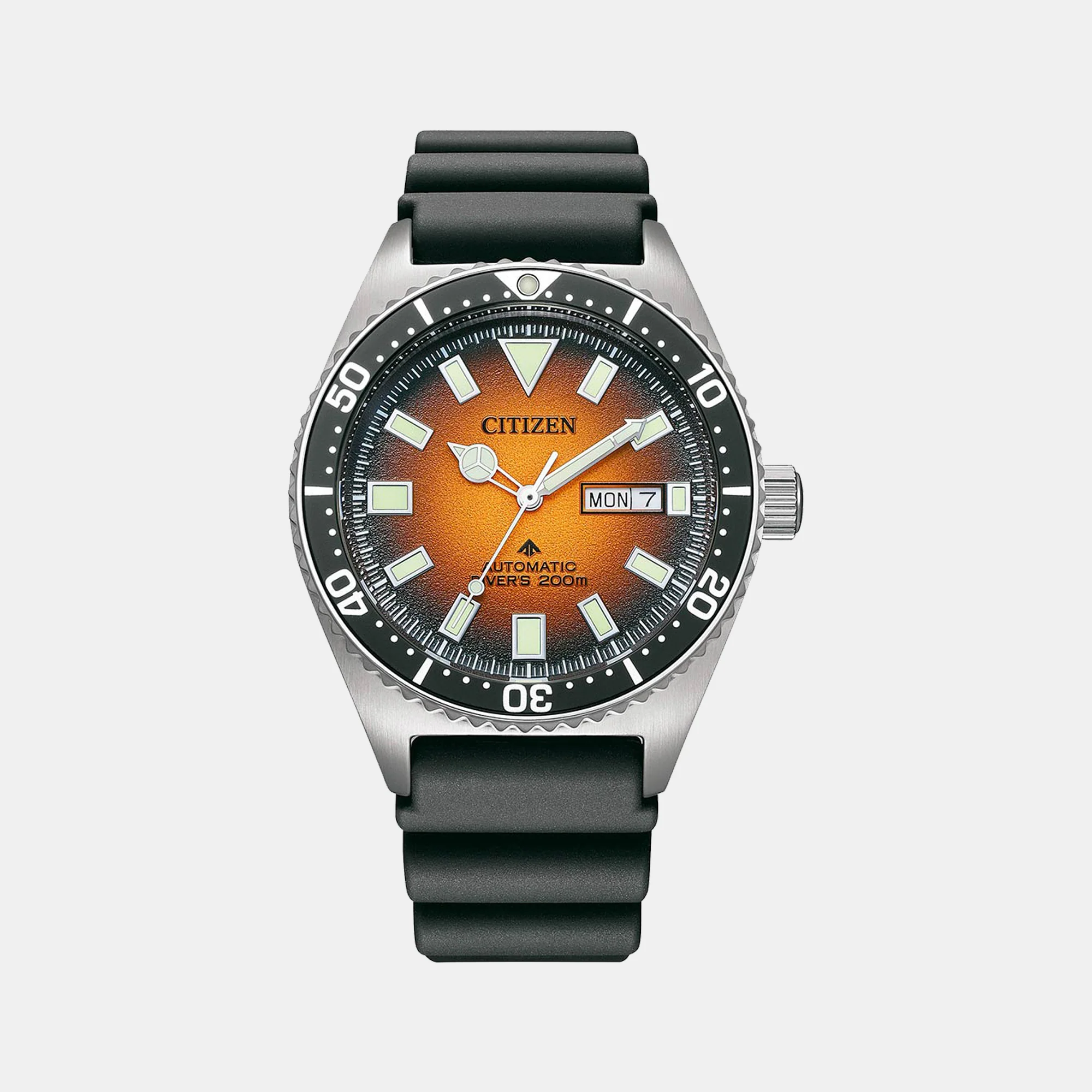 Promaster Men Automatic Orange Dial Analog Rubber Watch NY0120-01Z