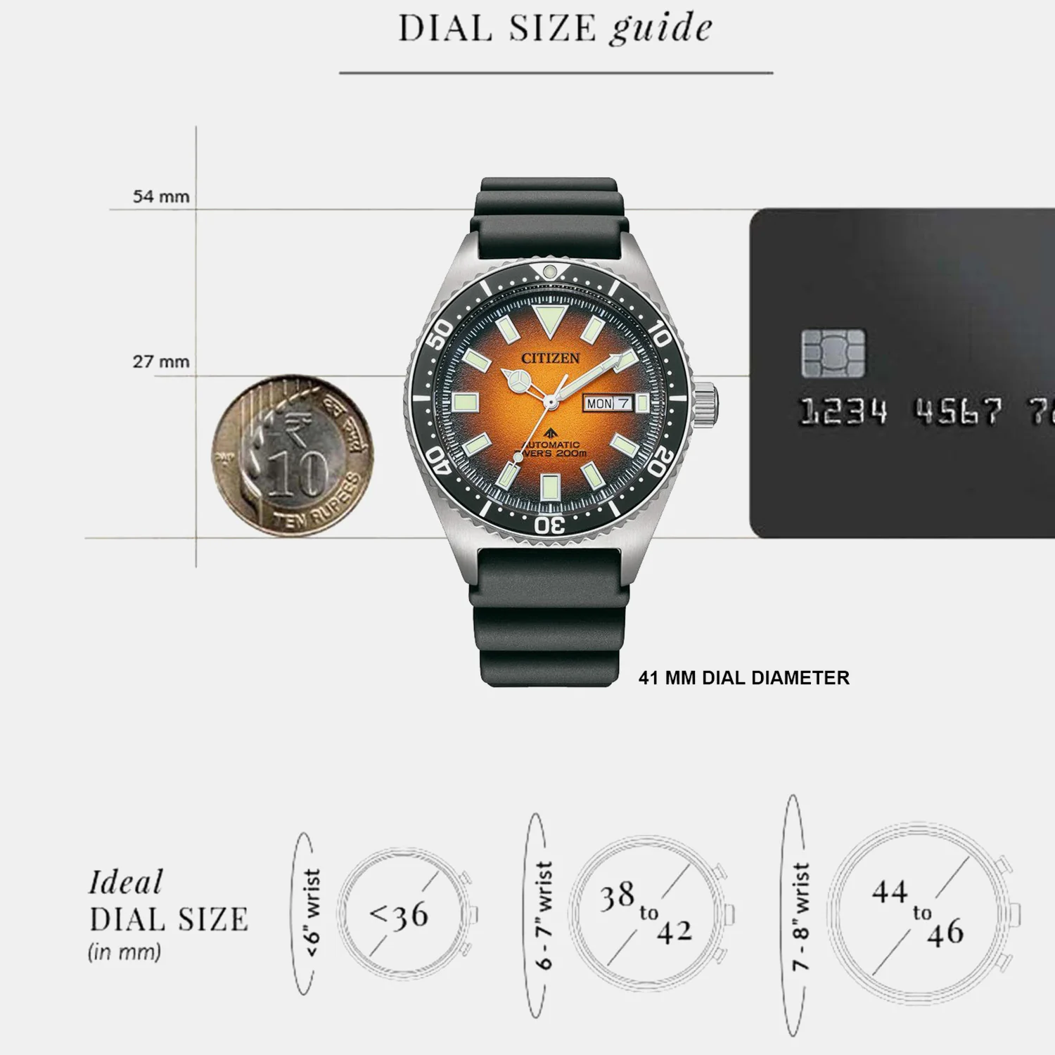 Promaster Men Automatic Orange Dial Analog Rubber Watch NY0120-01Z - Image 5