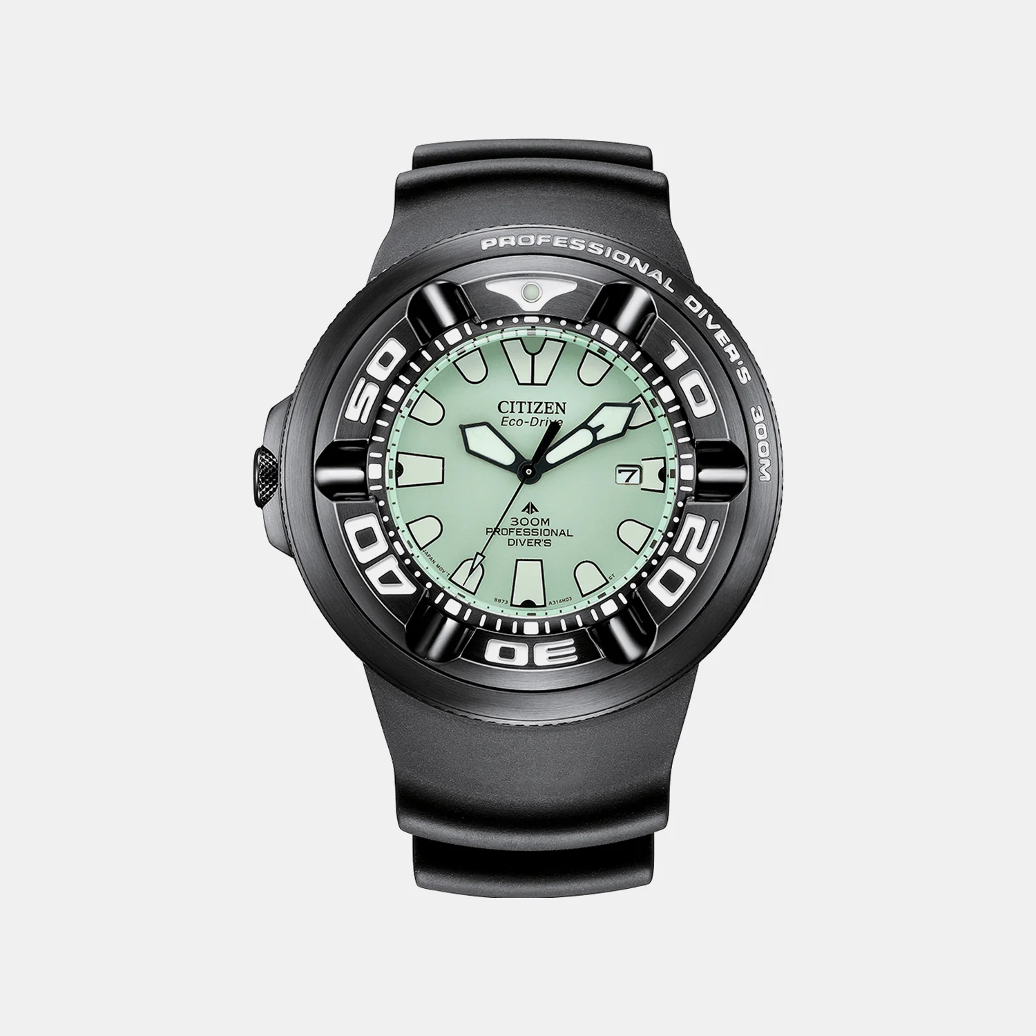 Promaster Professional Diver 300 Men Eco-Drive Quartz Luminous Dial Analog Rubber Watch BJ8055-04X