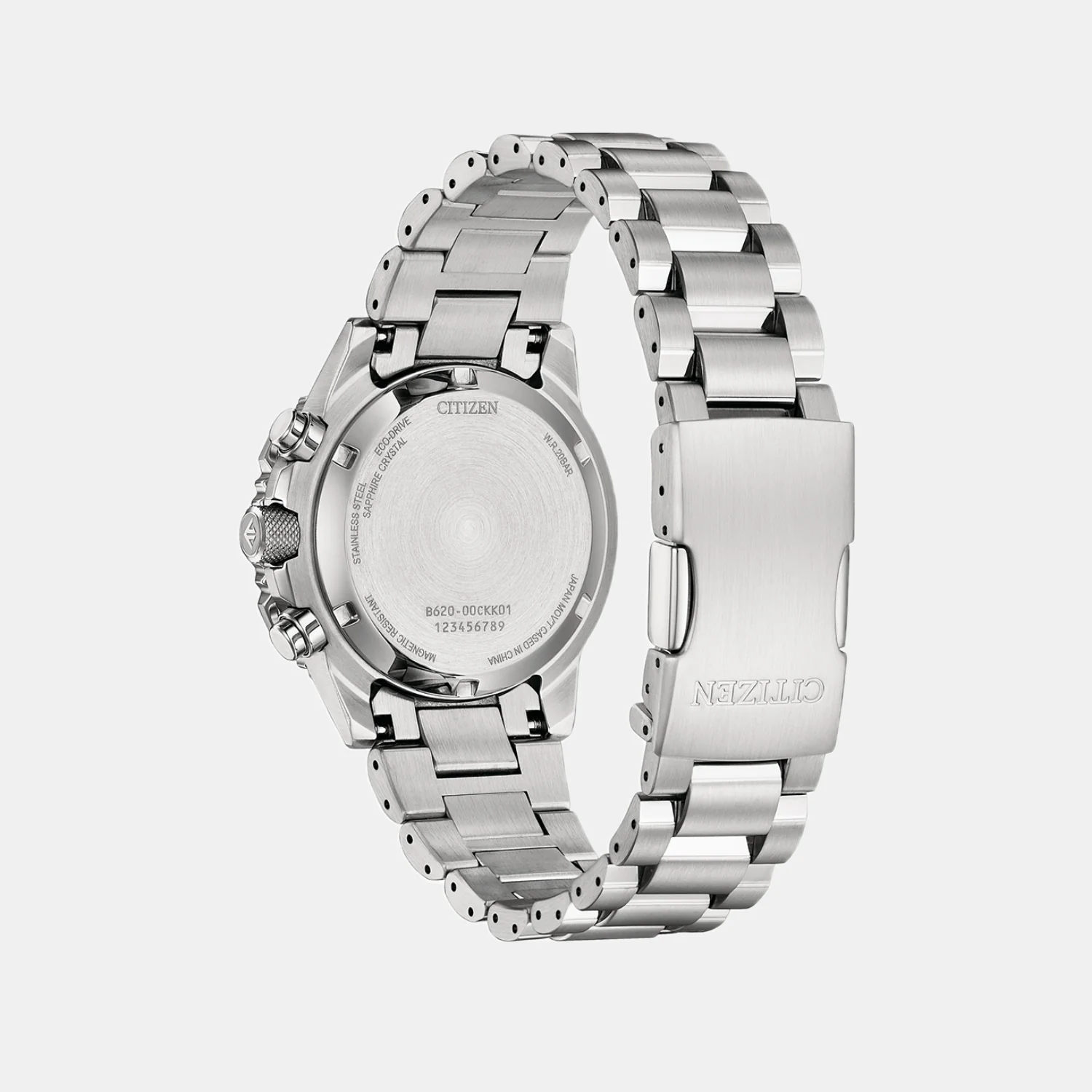 Promaster Sky Men Eco-Drive White Dial Chronograph Stainless Steel Watch CA4660-61A - Image 2