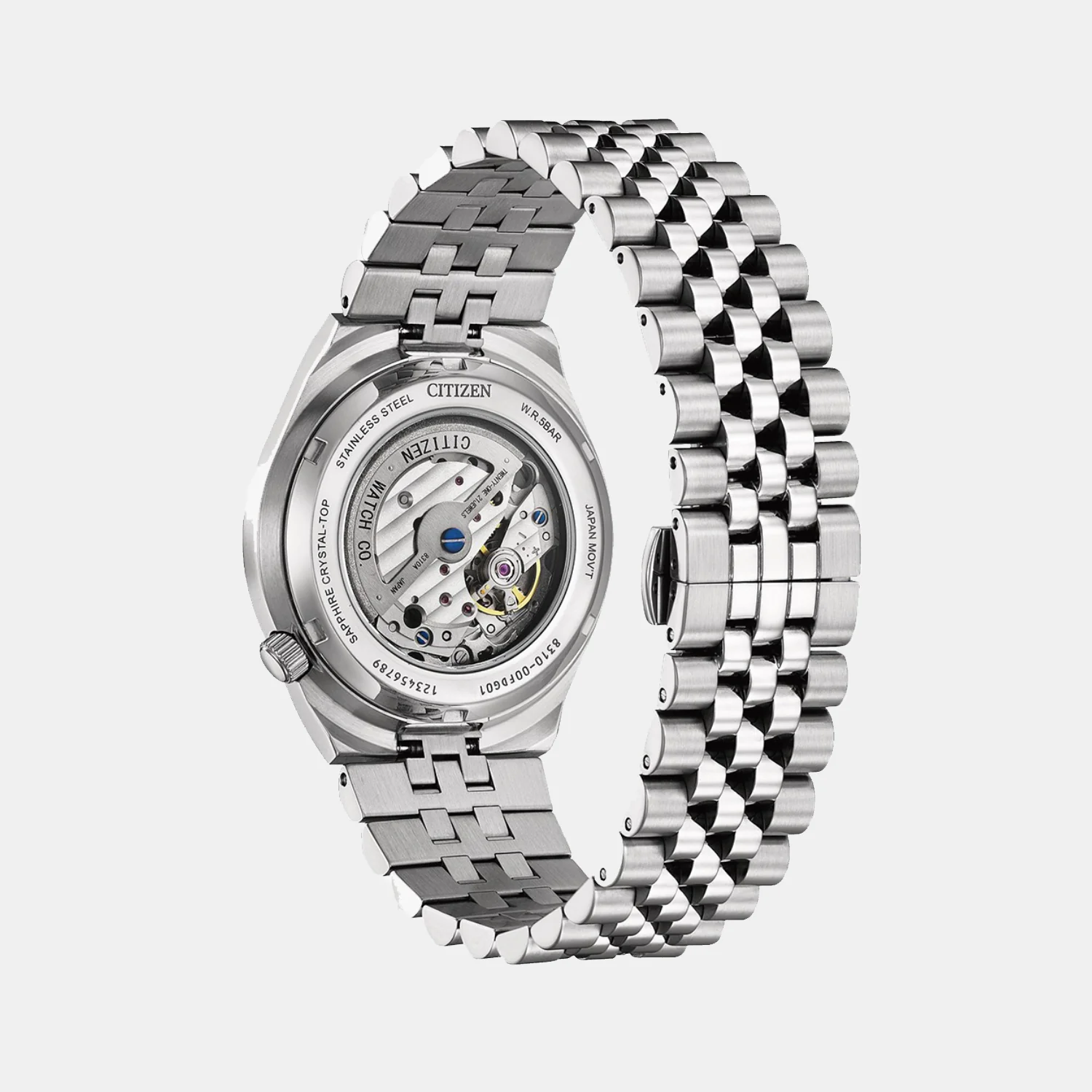 Tsuyosa 60 Men Automatic Black Dial Analog Stainless Steel Watch NK0020-55E - Image 4