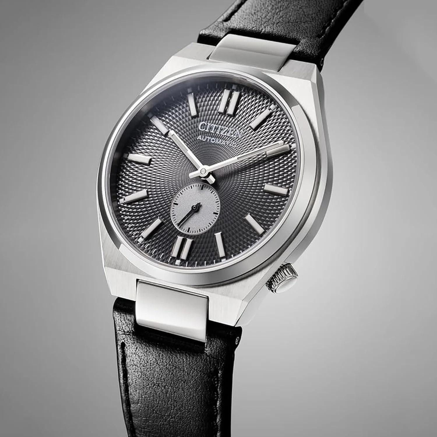 Tsuyosa Men Automatic Grey Dial Analog Leather Watch NK5010-01H - Image 4