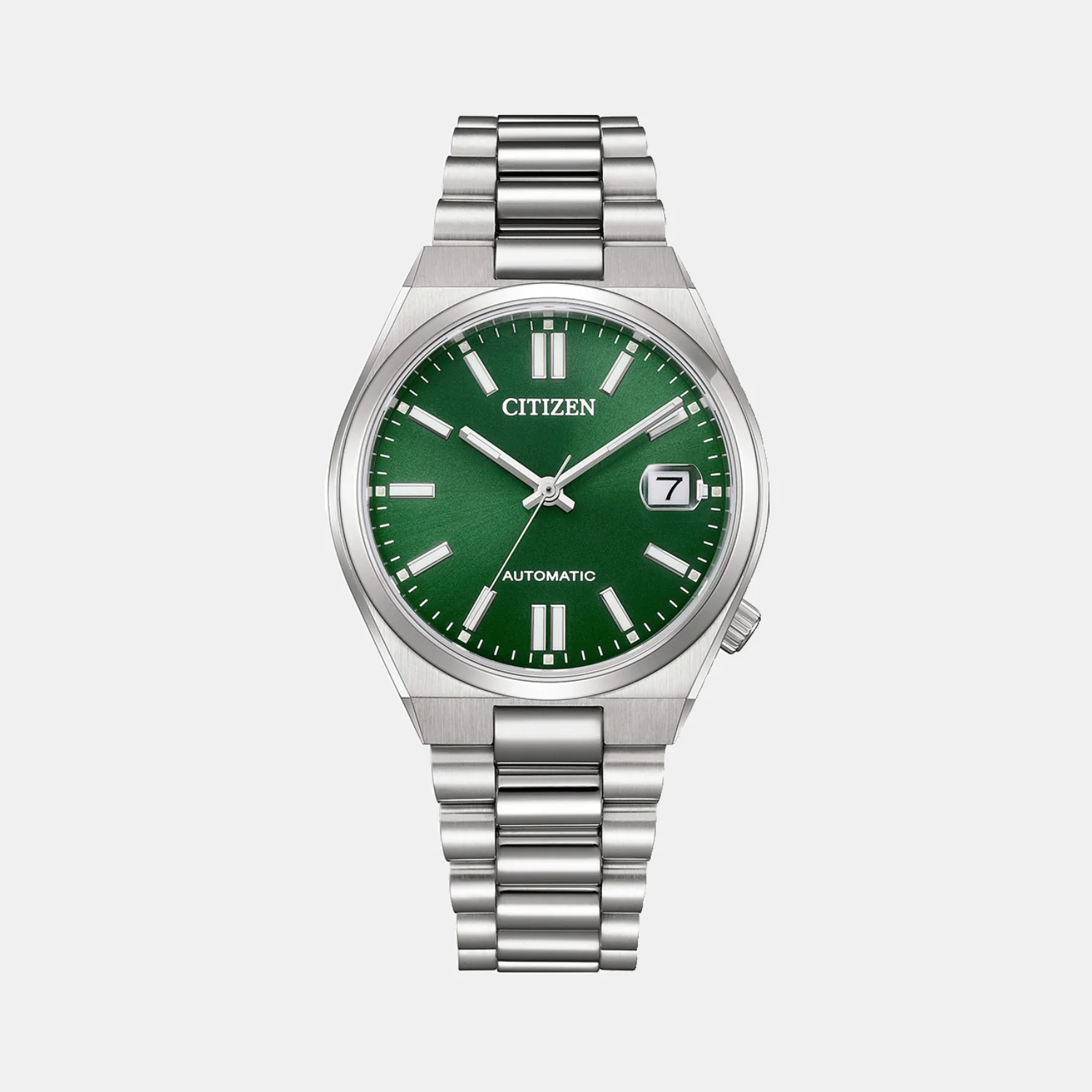 Tsuyosa Unisex Automatic Green Dial Analog Stainless Steel Watch NJ0200-50X - Image 2