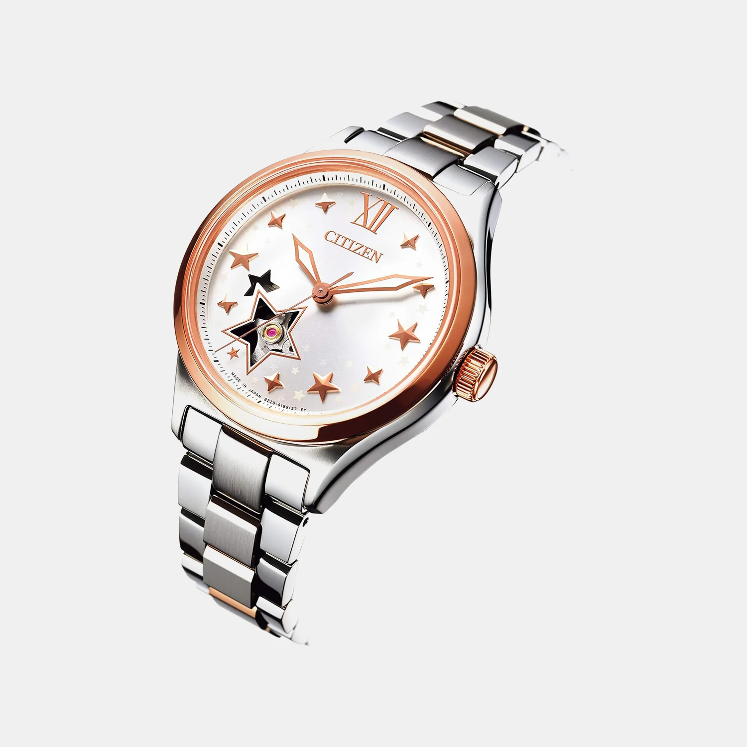 Women Automatic Silver Dial Analog Steel Watch PC1009-78B - Image 2
