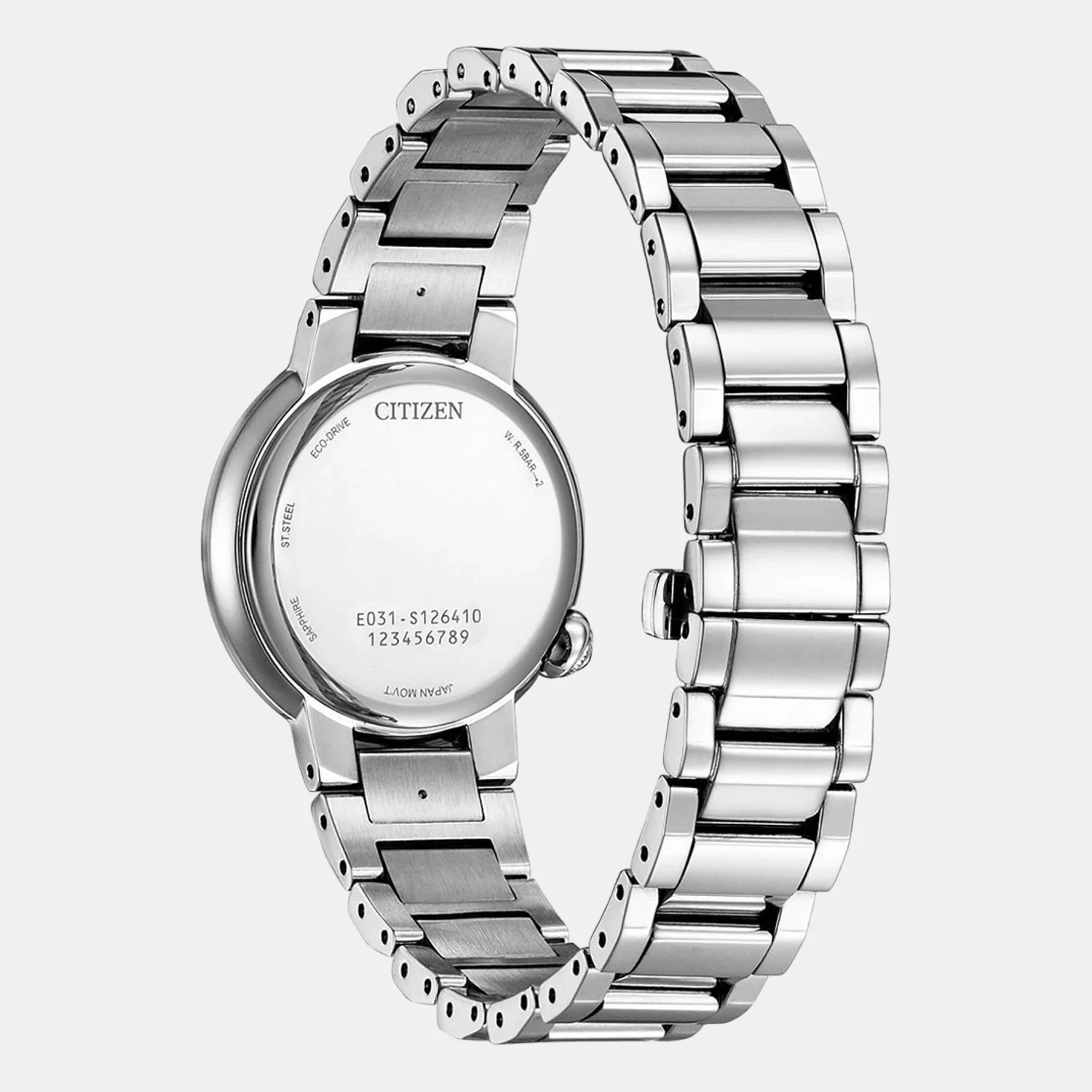 Women Eco-Drive Two Tone Dial Analog Stainless Steel Watch EM0910-80D - Image 3
